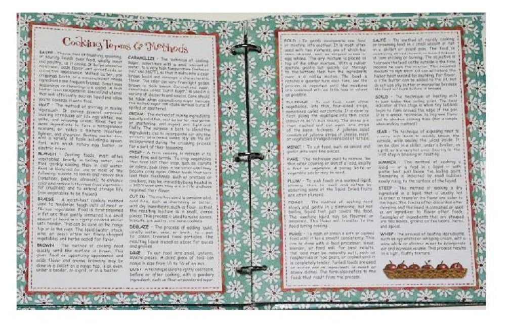 New Seasons Hardcover Deluxe Recipe Binder Blue Daisy Susan Branch used book depot