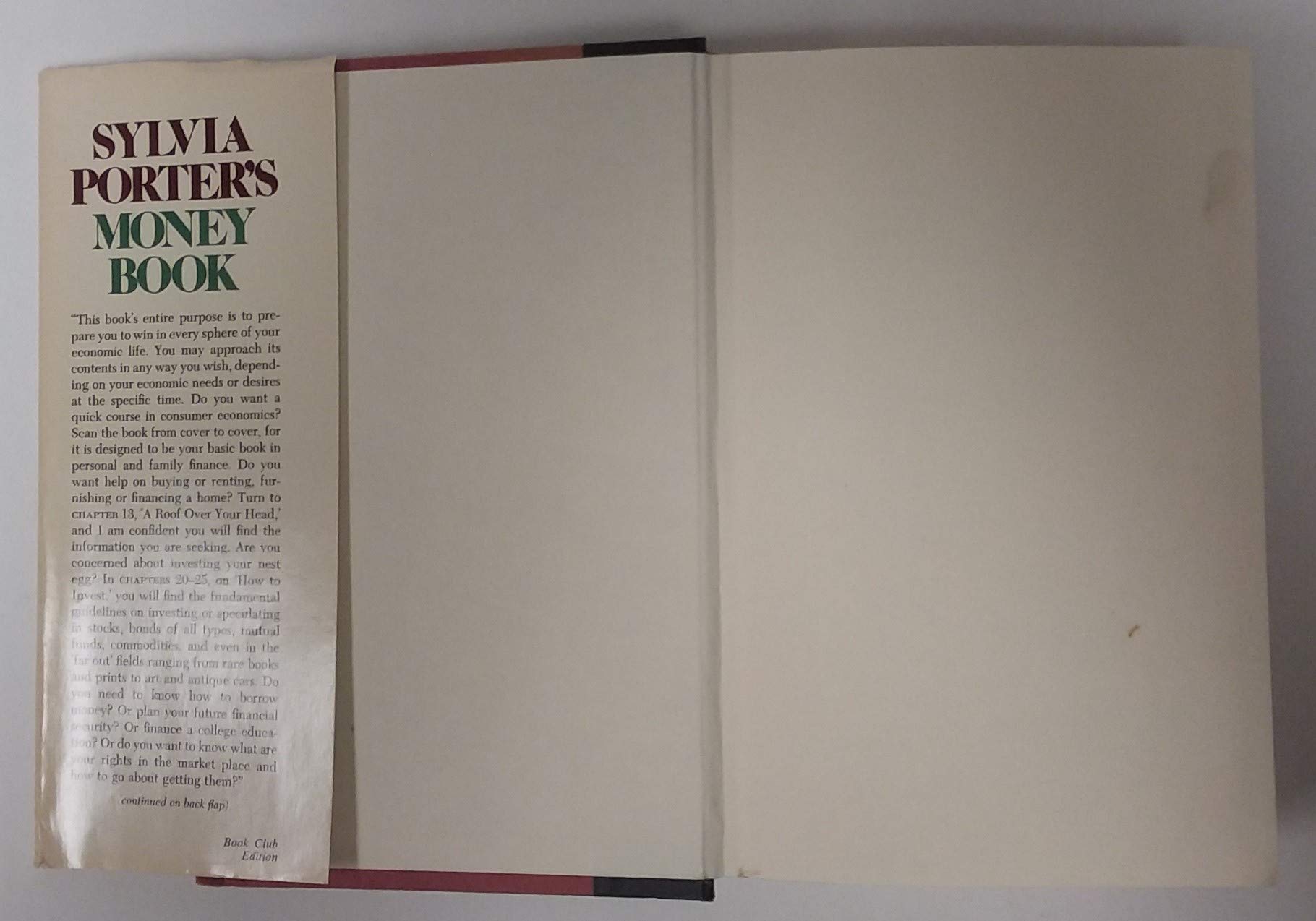 Sylvia Porter's Money Book: How to Earn it, Spend it, Save it, Invest it, Borrow it, and Use it to Better Your Life used book depot