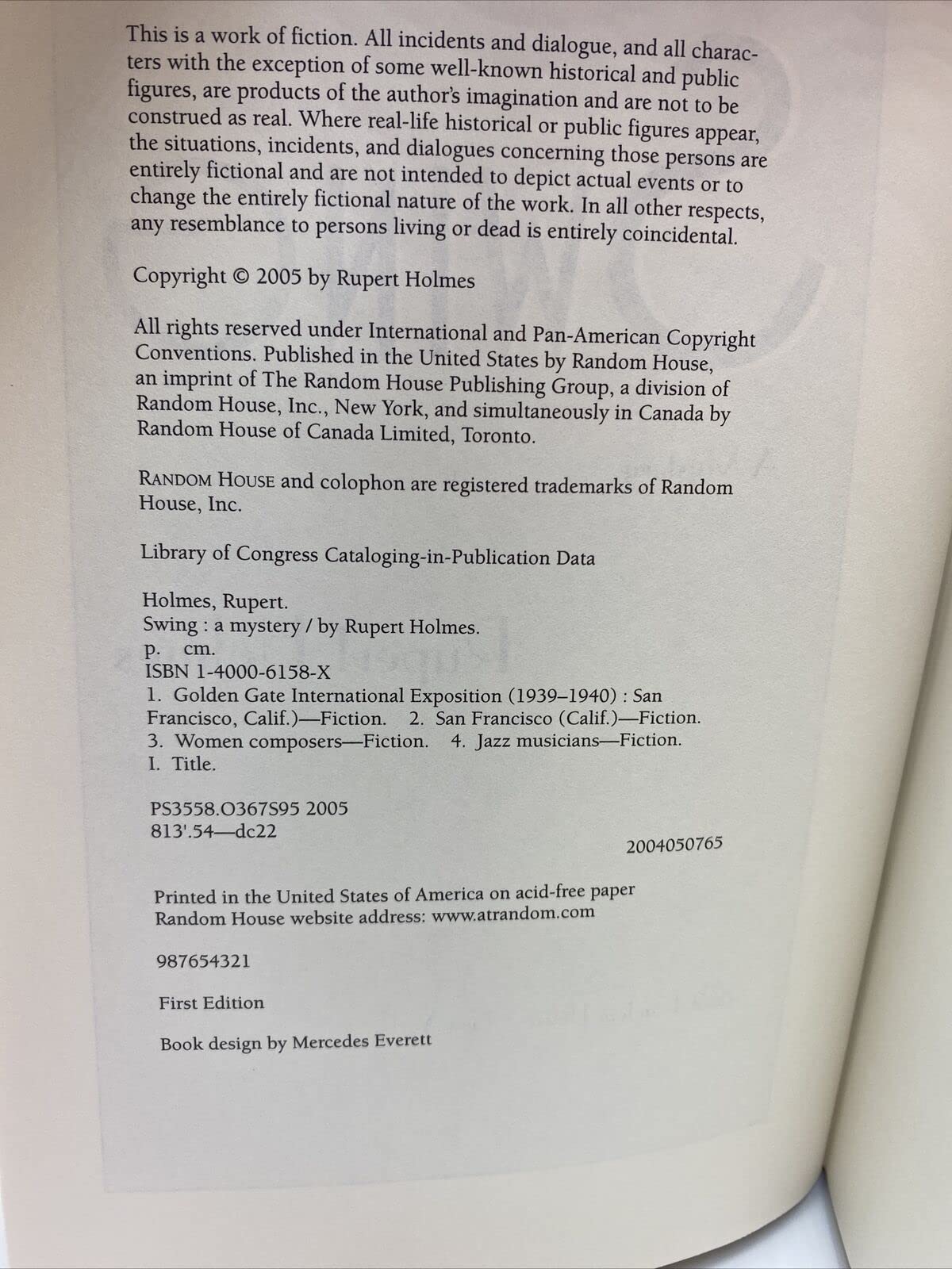 Swing: A Mystery used book depot