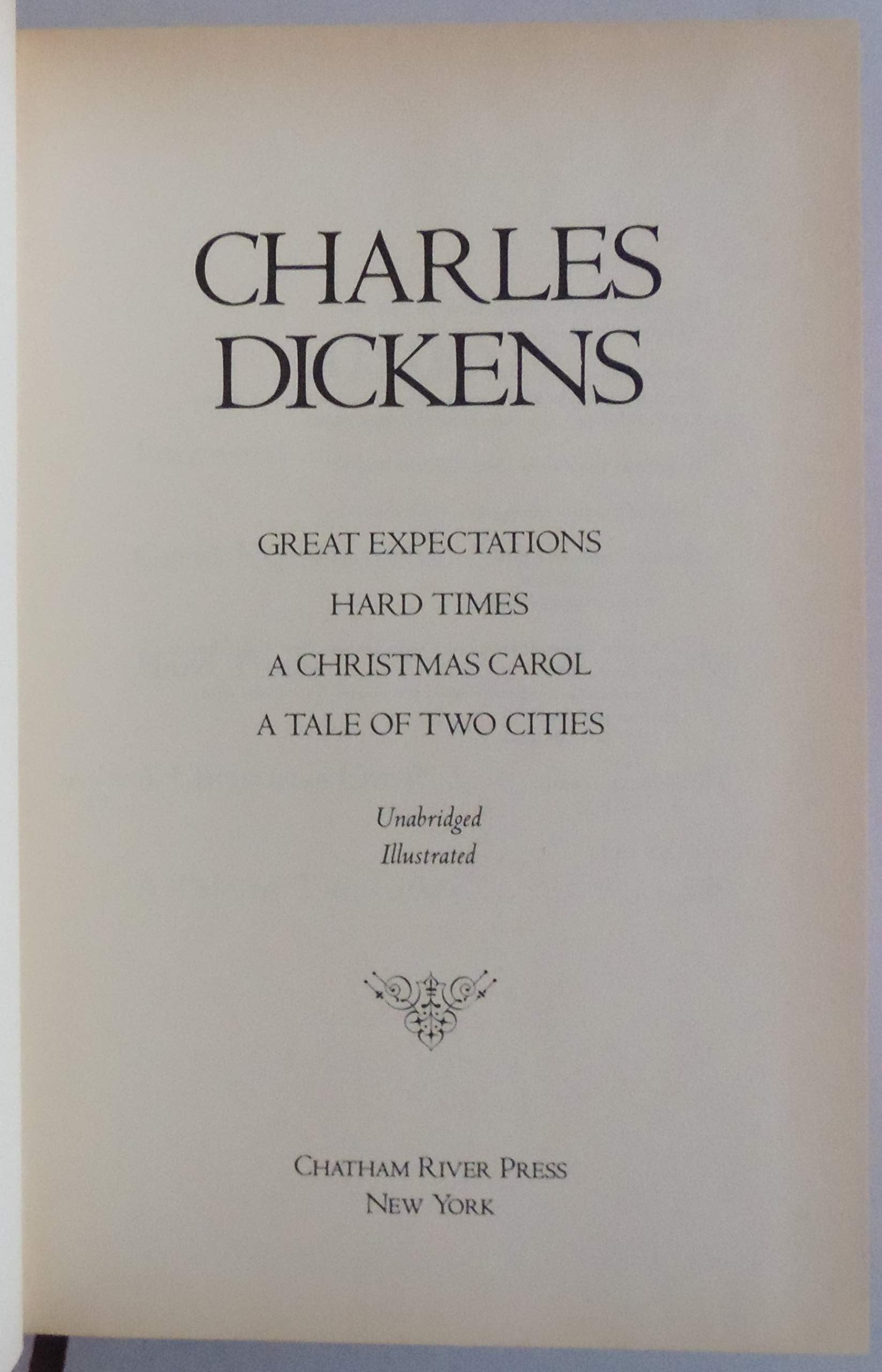 Charles Dickens Four Complete Novels (Great Expectations, Hard Times, A Christmas Carol, A Tale of Two Cities) used book depot