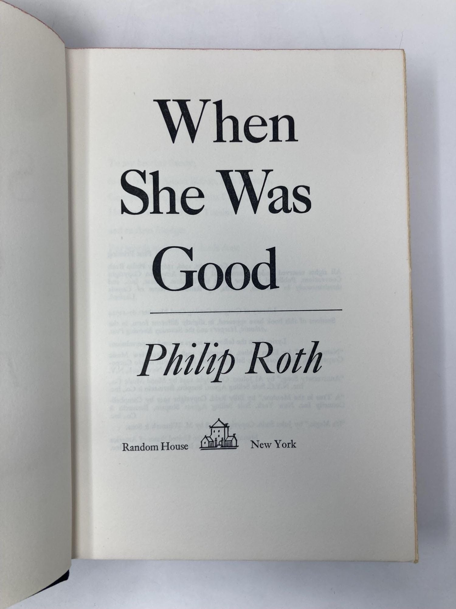 When She Was Good used book depot