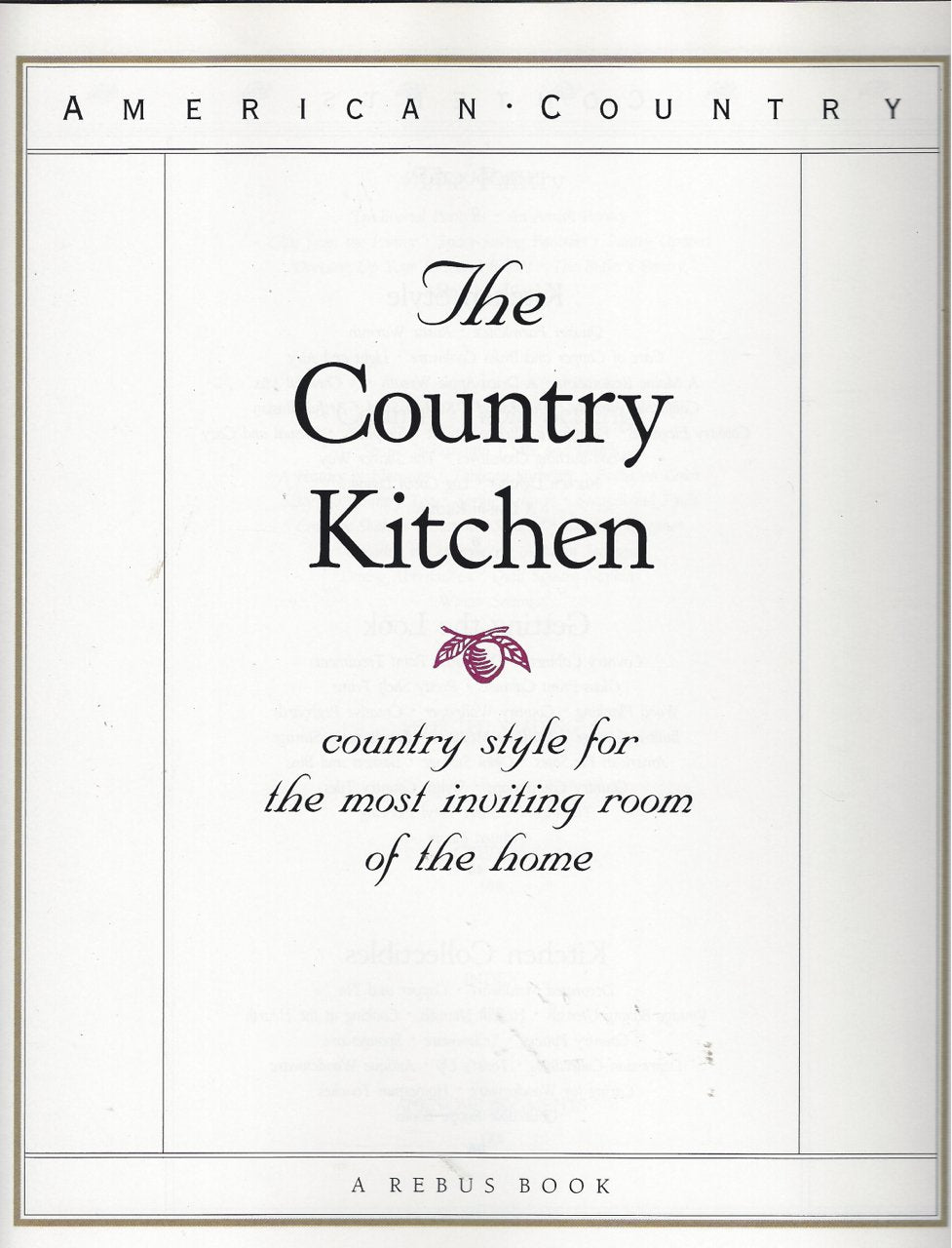 The Country Kitchen (American Country) used book depot