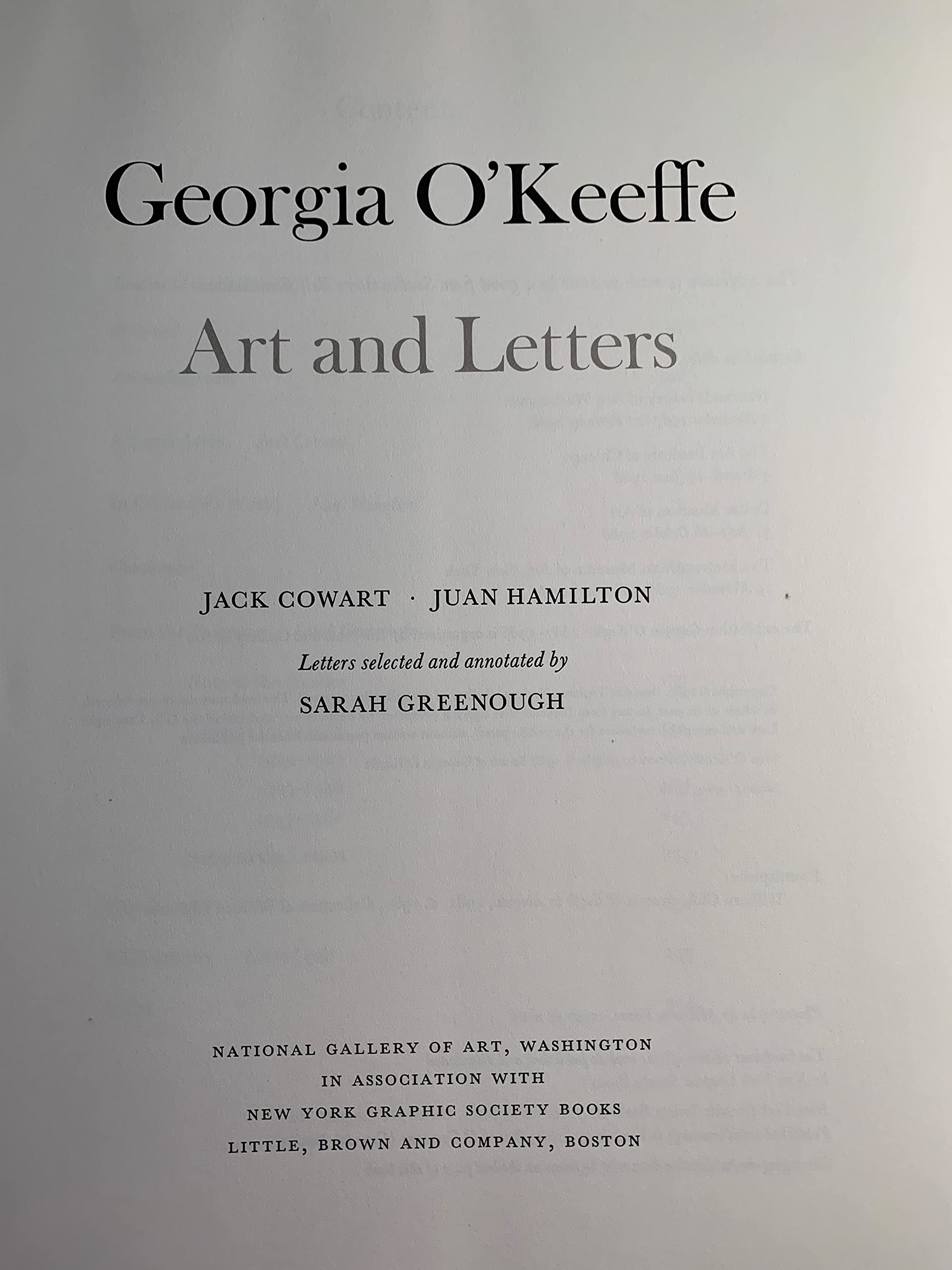 Georgia O'Keeffe: Art and Letters used book depot