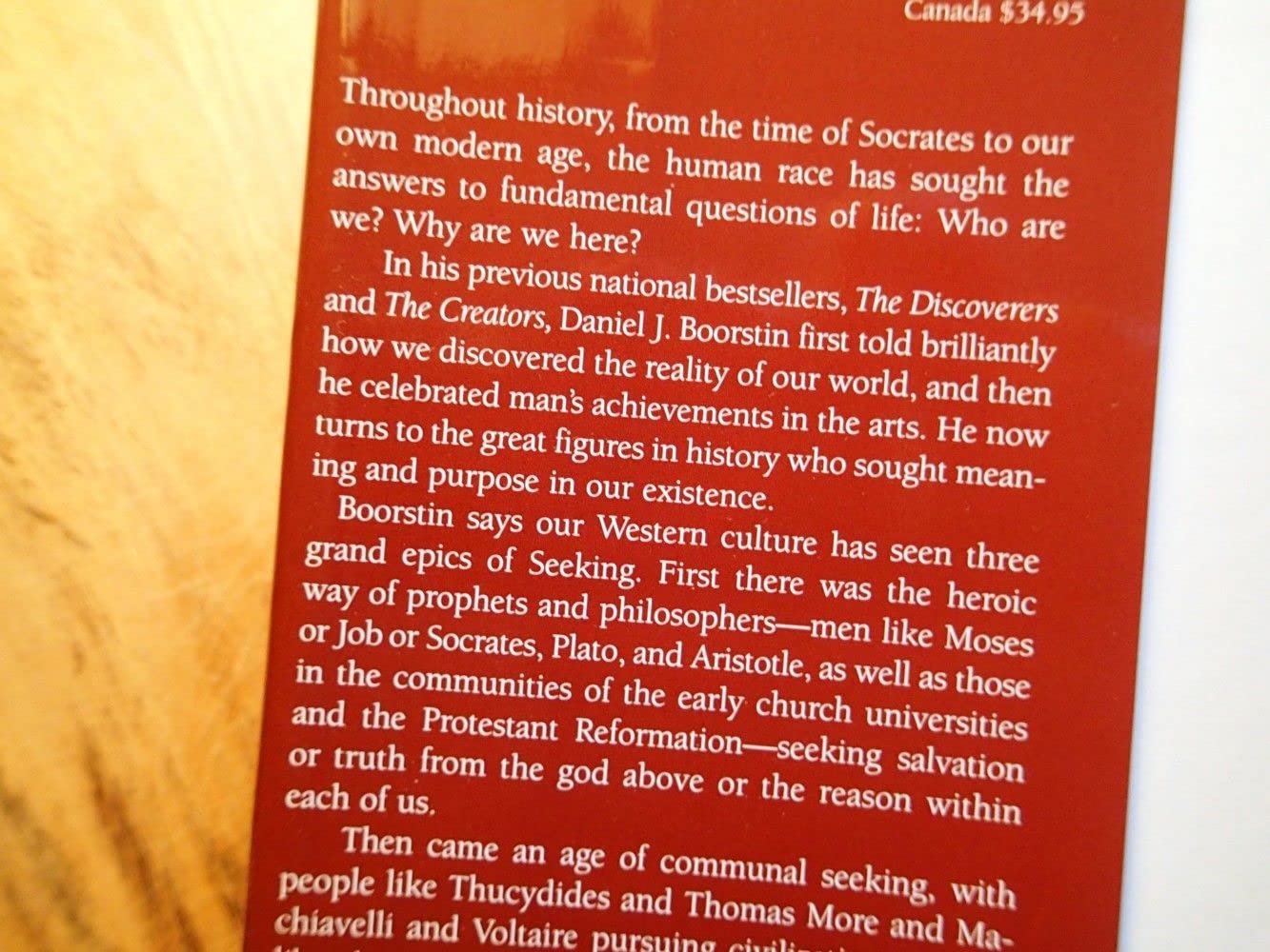 The Seekers: The Story of Man's Continuing Quest to Understand His World used book depot