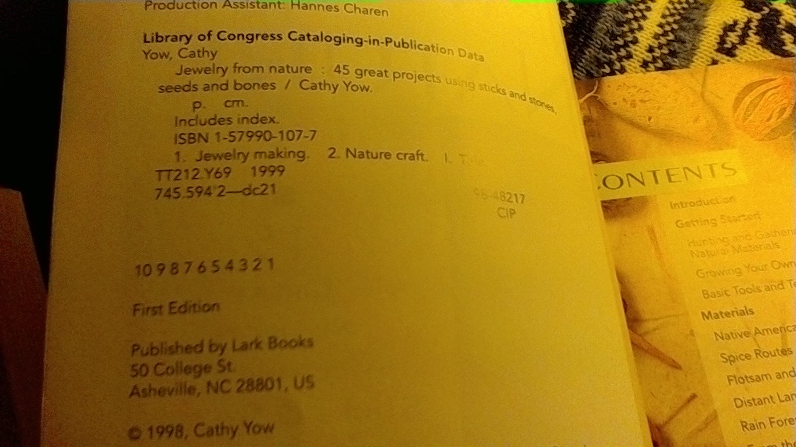 Jewelry From Nature: 45 Great Projects Using Sticks & Stones, Seeds & Bones used book depot