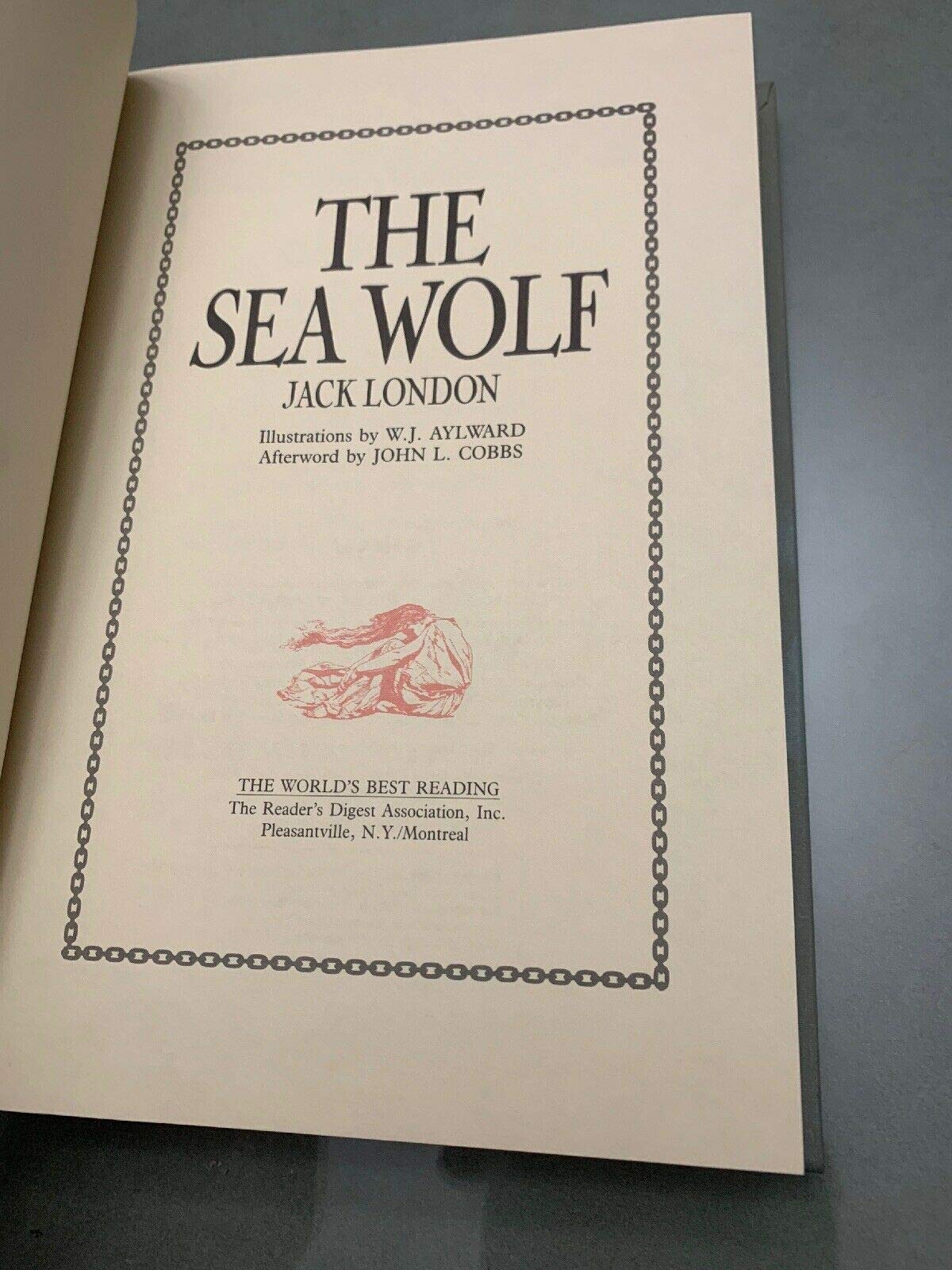 1989 The SEA WOLF Hard Cover Book by JACK LONDON Readers Digest Edition used book depot