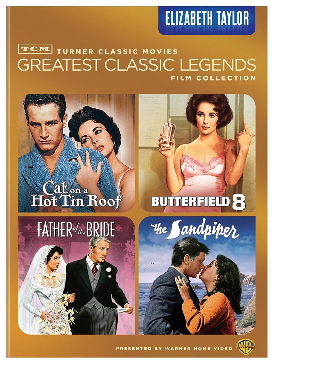 TCM Greatest Classic Legends Film Collection: Elizabeth Taylor (Cat on a Hot Tin Roof / Butterfield 8 / Father of the Bride / The Sandpiper) used book depot