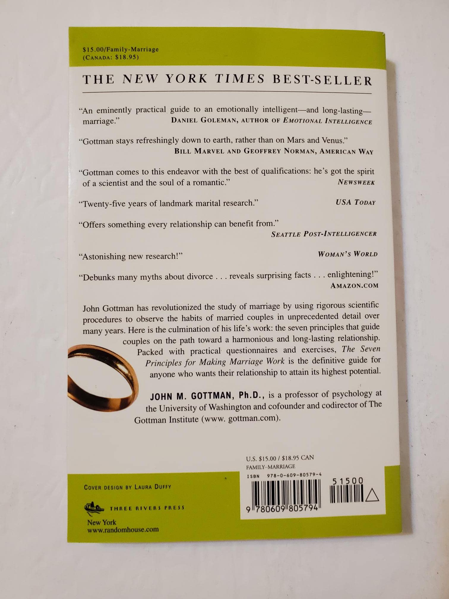 The Seven Principles for Making Marriage Work: A Practical Guide from the Country's Foremost Relationship Expert used book depot