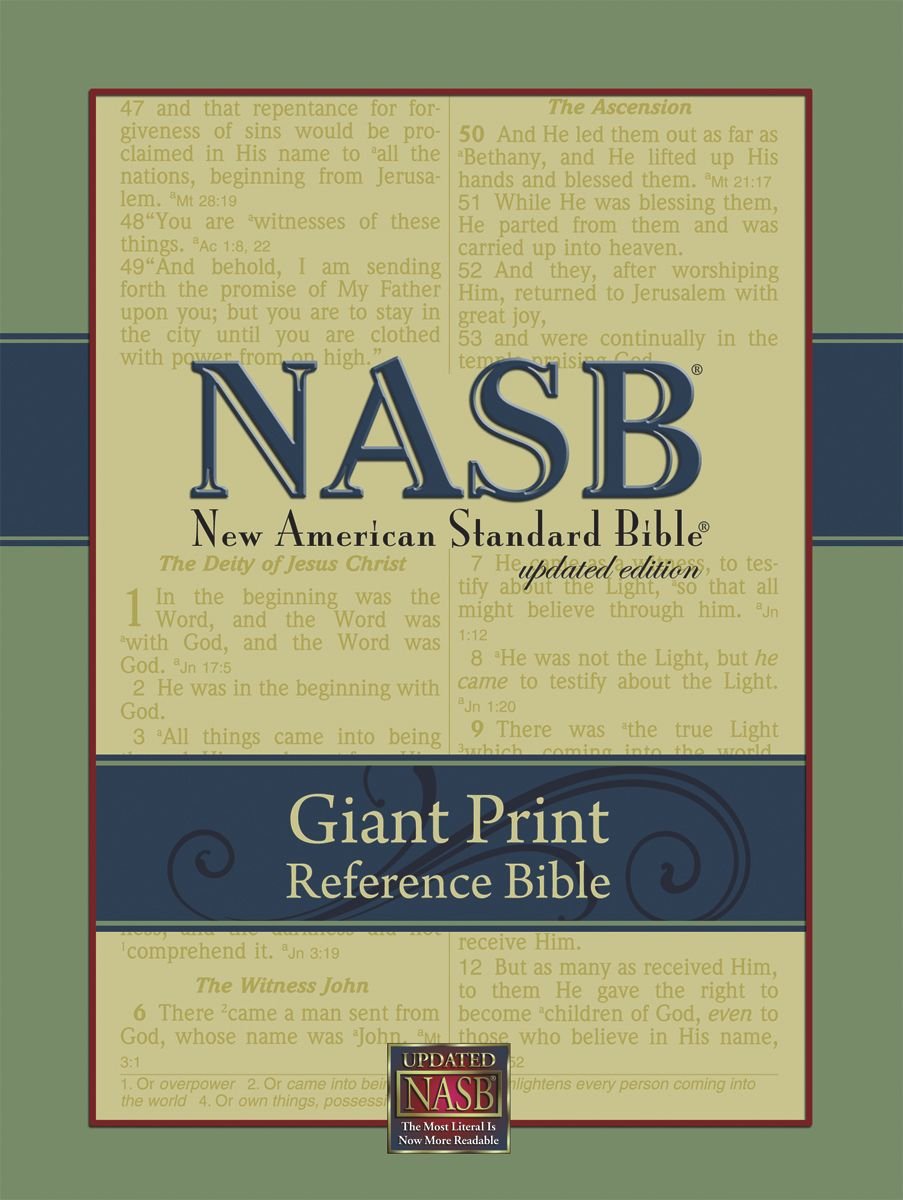 NASB Giant-Print Reference Bible (Burgundy Genuine Leather) used book depot