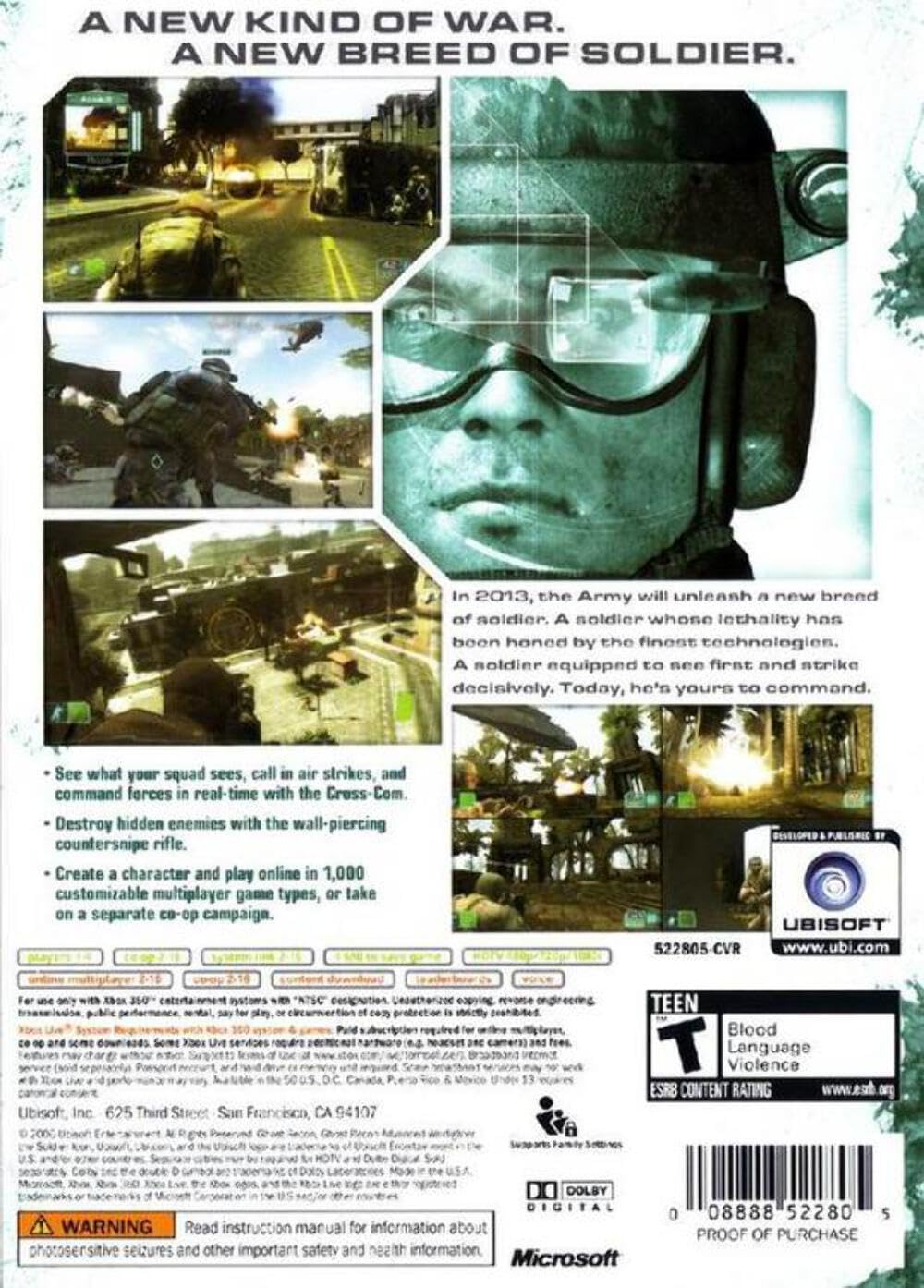 Tom Clancy's Ghost Recon Advanced Warfighter - Xbox 360 used book depot