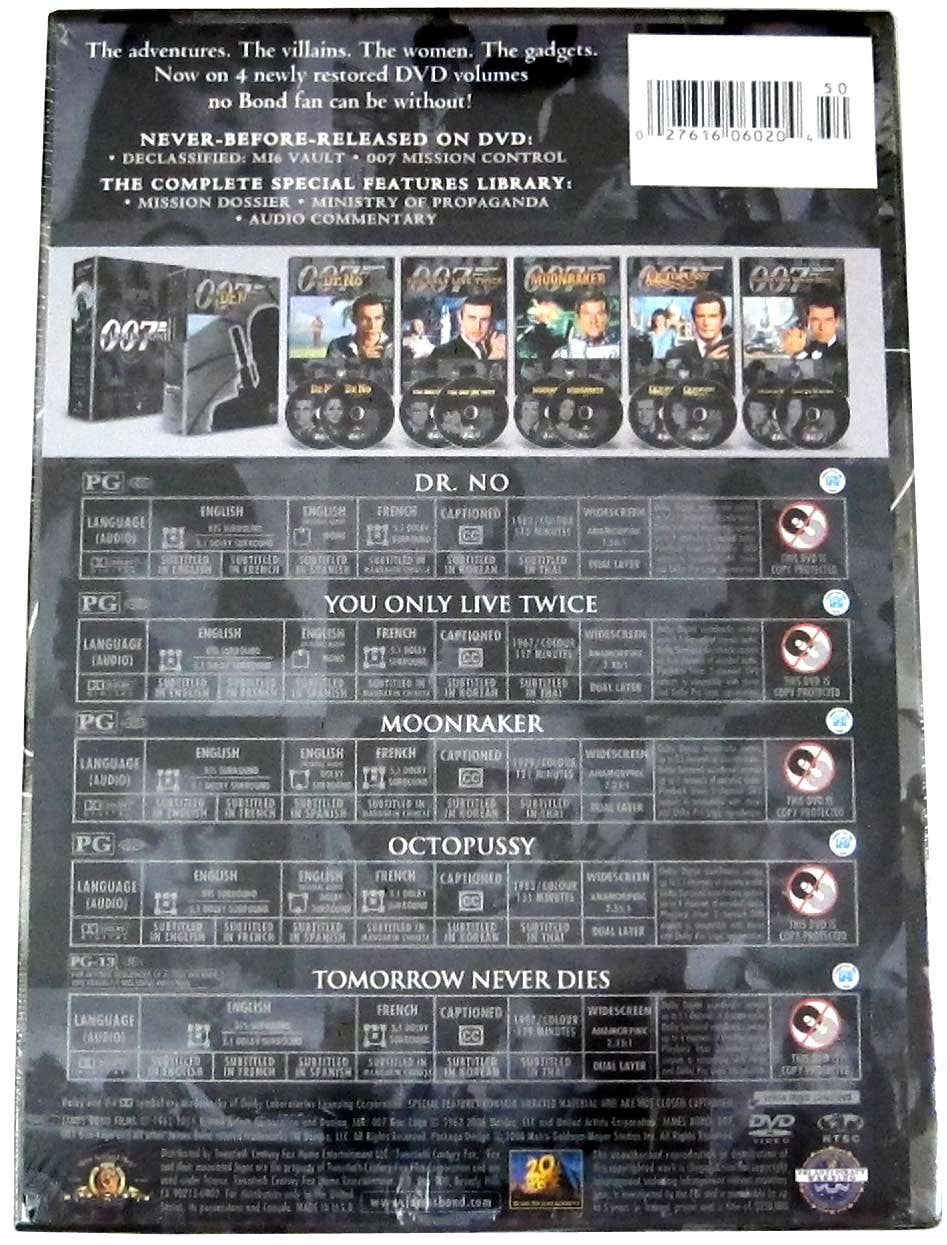 James Bond Ultimate Edition - Vol. 4 (Dr. No / You Only Live Twice / Octopussy / Tomorrow Never Dies / Moonraker) used book depot