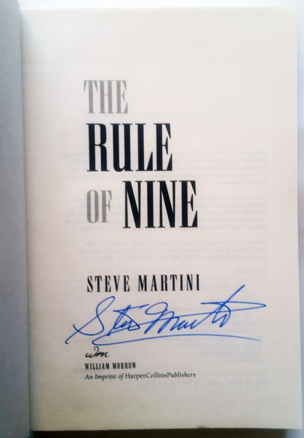 The Rule of Nine: A Paul Madriani Novel used book depot