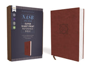 NASB, Super Giant Print Reference Bible, Leathersoft, Brown, Red Letter, 1995 Text, Comfort Print used book depot