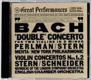 Bach: Double Concerto For Two Violins In D Minor, Violin Concertos Nos. 1 & 2 (CBS Great Performances) used book depot