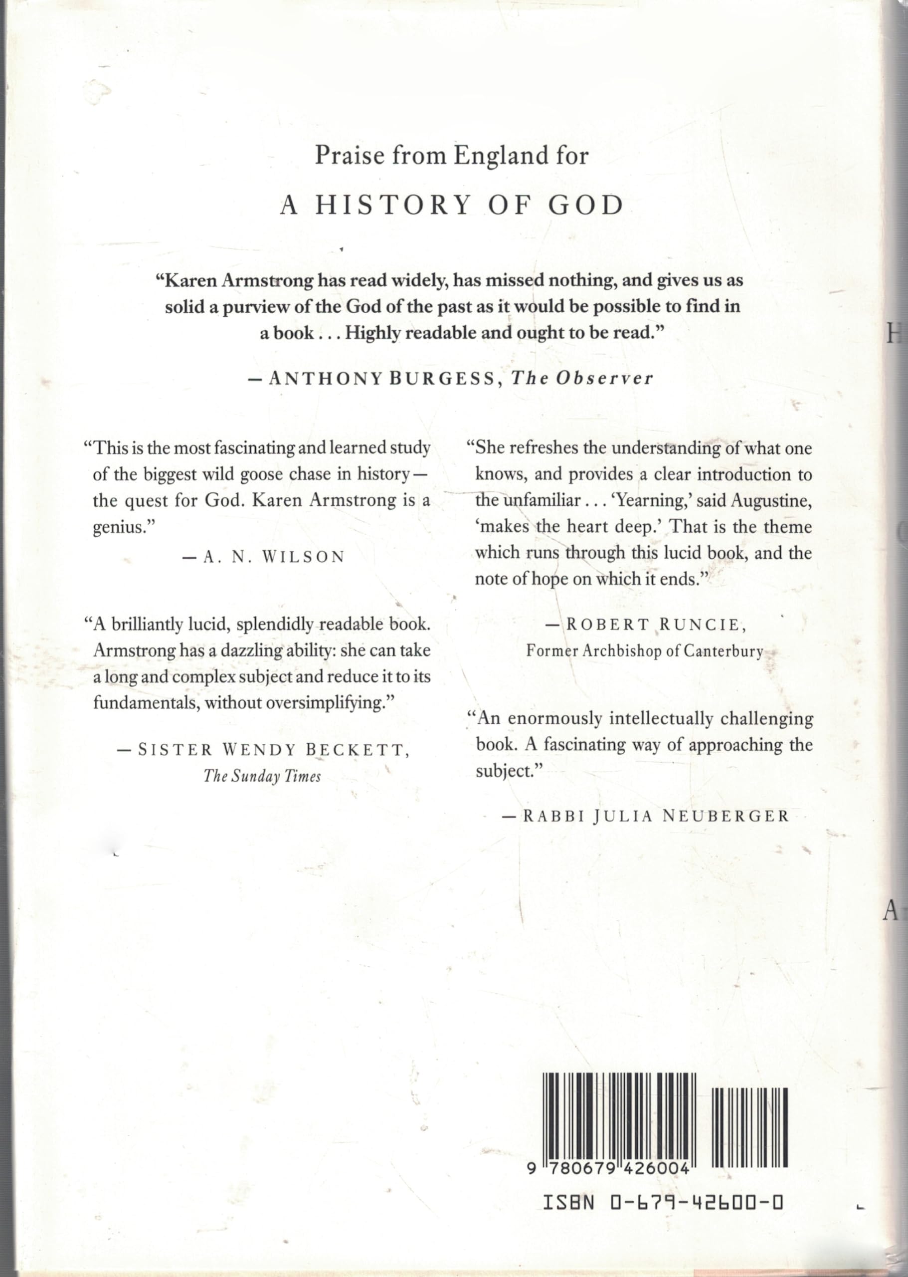 History Of God: The 4000-Year Quest of Judaism, Christianity, and Islam used book depot
