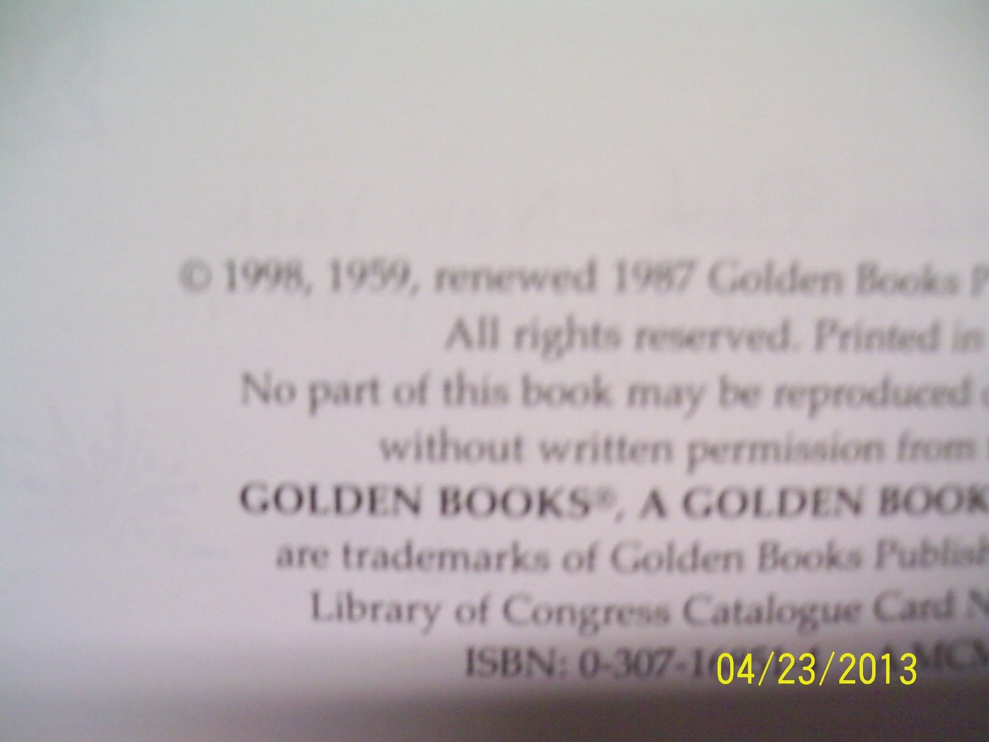 The Golden Books Family Treasury of Poetry used book depot