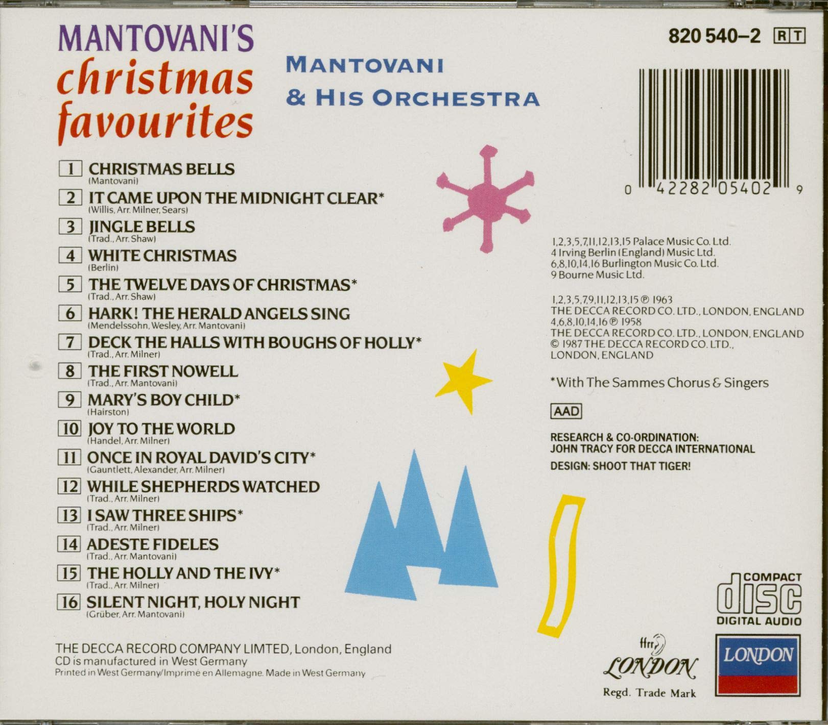 Mantovani's Christmas Favourites used book depot