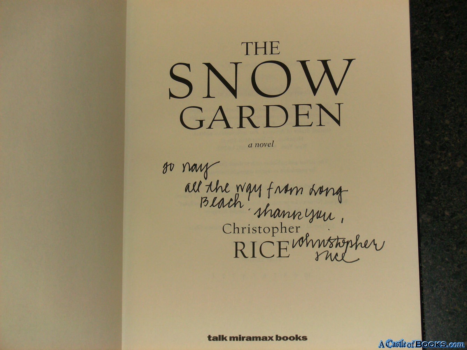 The Snow Garden: A Novel used book depot