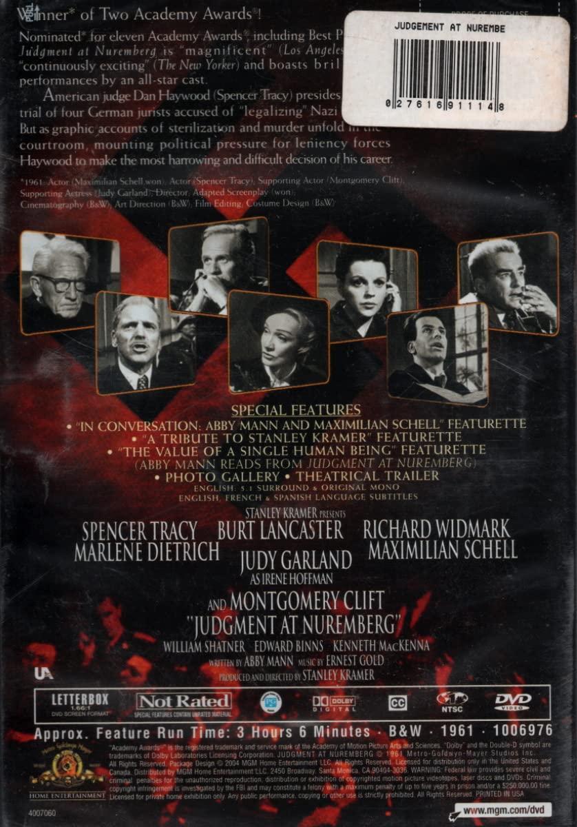 Judgment at Nuremberg [DVD] used book depot