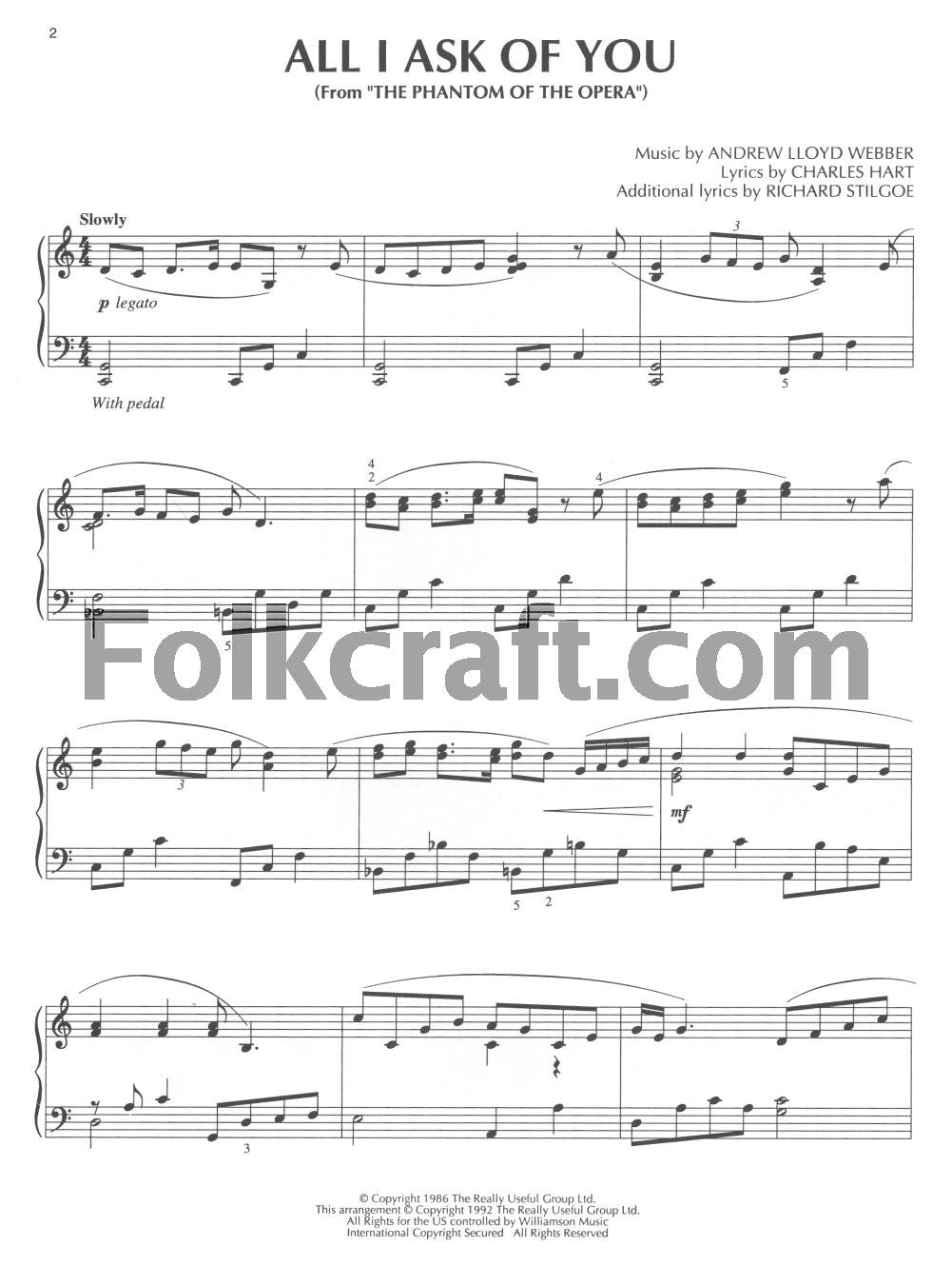 Andrew Lloyd Webber For Piano used book depot