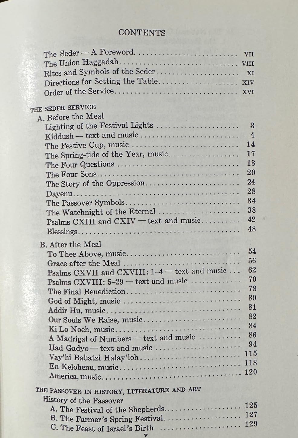The Union Haggadah: Home Service for Passover