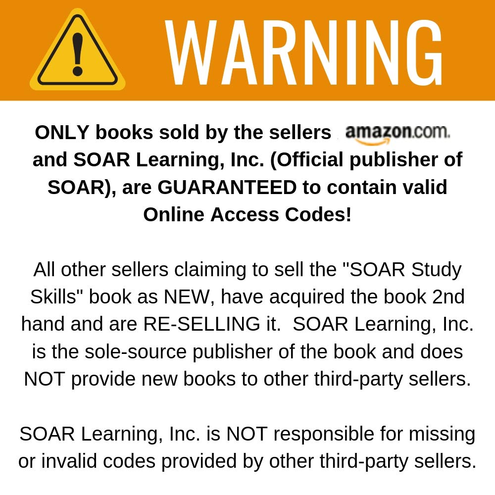 SOAR Study Skills; A Simple and Efficient System for Getting Better Grades in Less Time [Includes Online Access Code for Bundled Media Component] used book depot