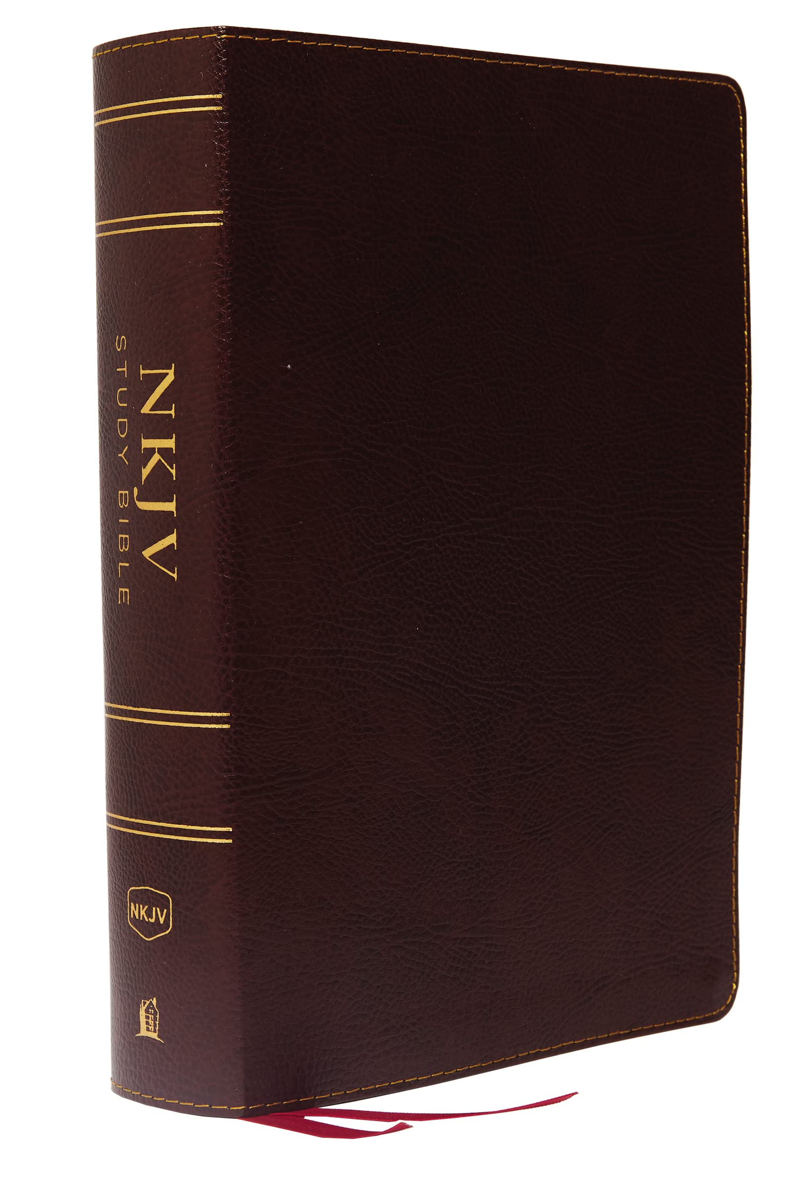NKJV Study Bible, Bonded Leather, Burgundy, Full-Color, Comfort Print: The Complete Resource for Studying God’s Word used book depot