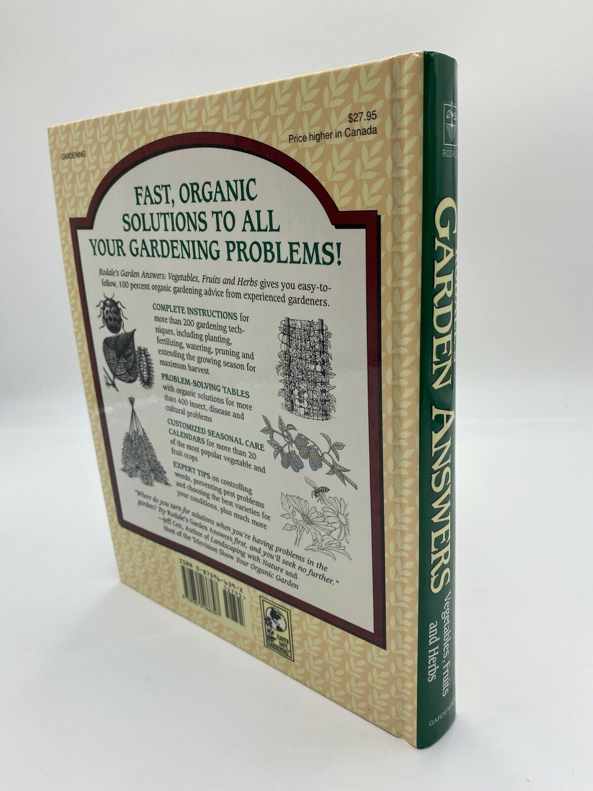 Rodale's Garden Answers: Vegetables, Fruits, and Herbs : At-A-Glance Solutions for Every Gardening Problem used book depot