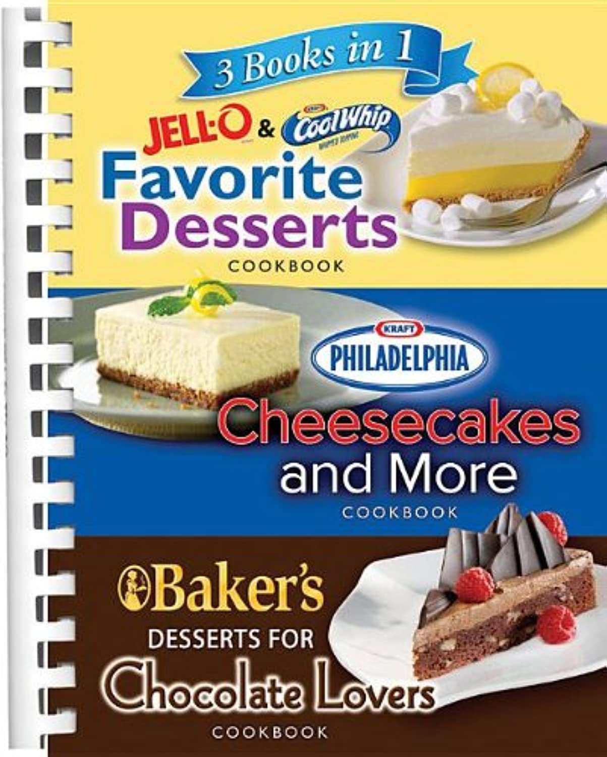 3 Books in 1: Jello and Cool Whip Favorite Desserts, Baker's Dessert for Chocolate Lovers, Philadelphia Cheesecakes and More used book depot