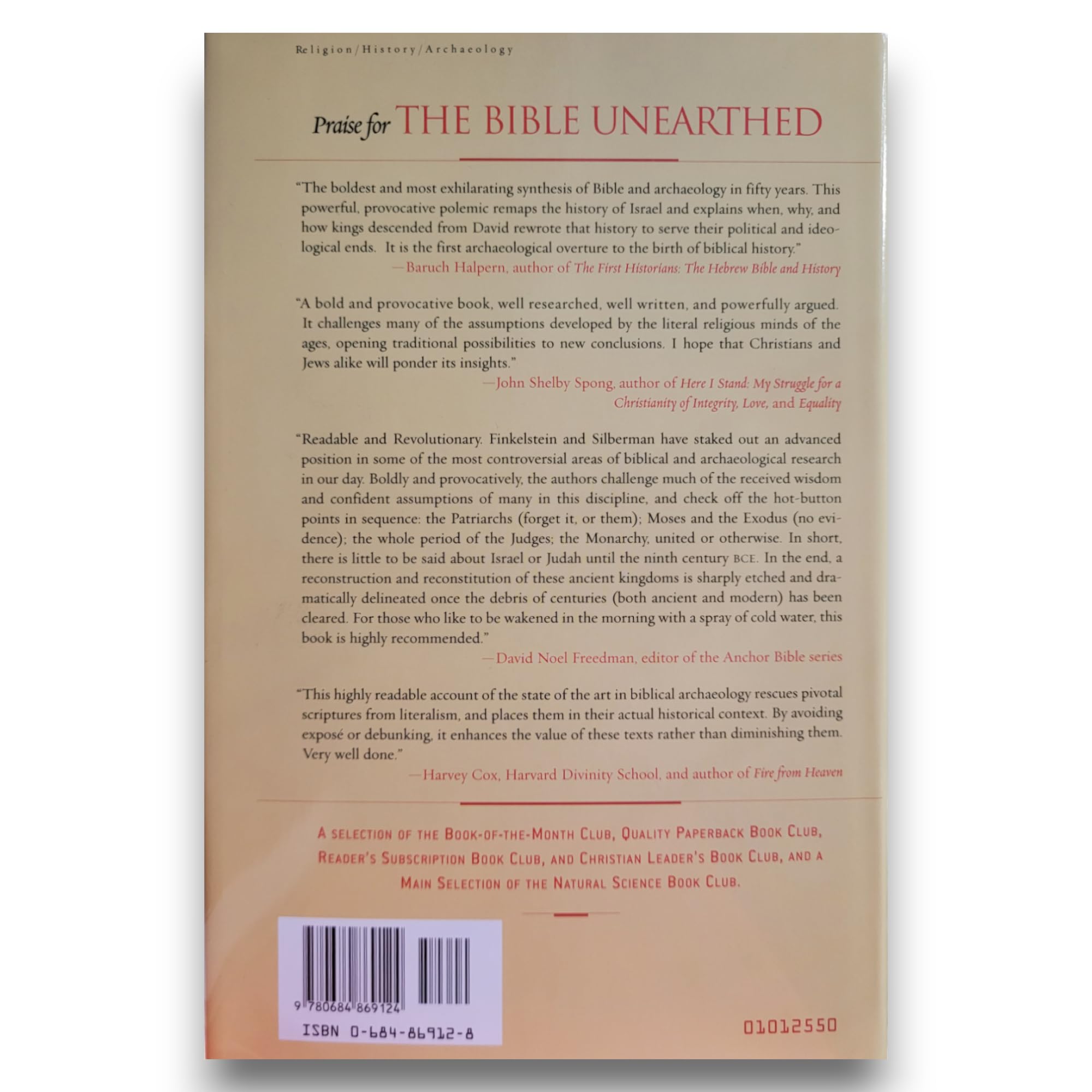 The Bible Unearthed: Archaeology's New Vision of Ancient Israel and the Origin of Its Sacred Texts used book depot