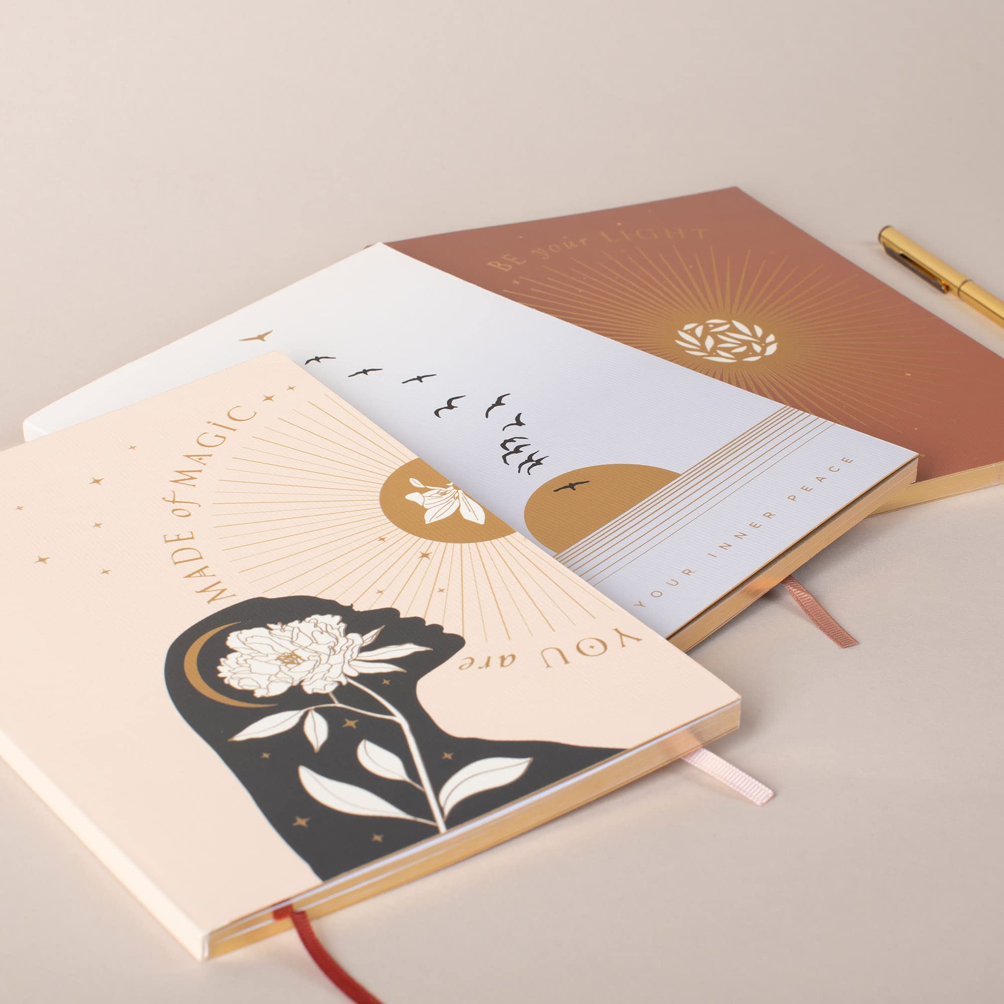 Fringe Studio "MAGIQUE TRIO SET OF 3 JOURNALS - 96 LINED PAGES EACH (987306) used book depot