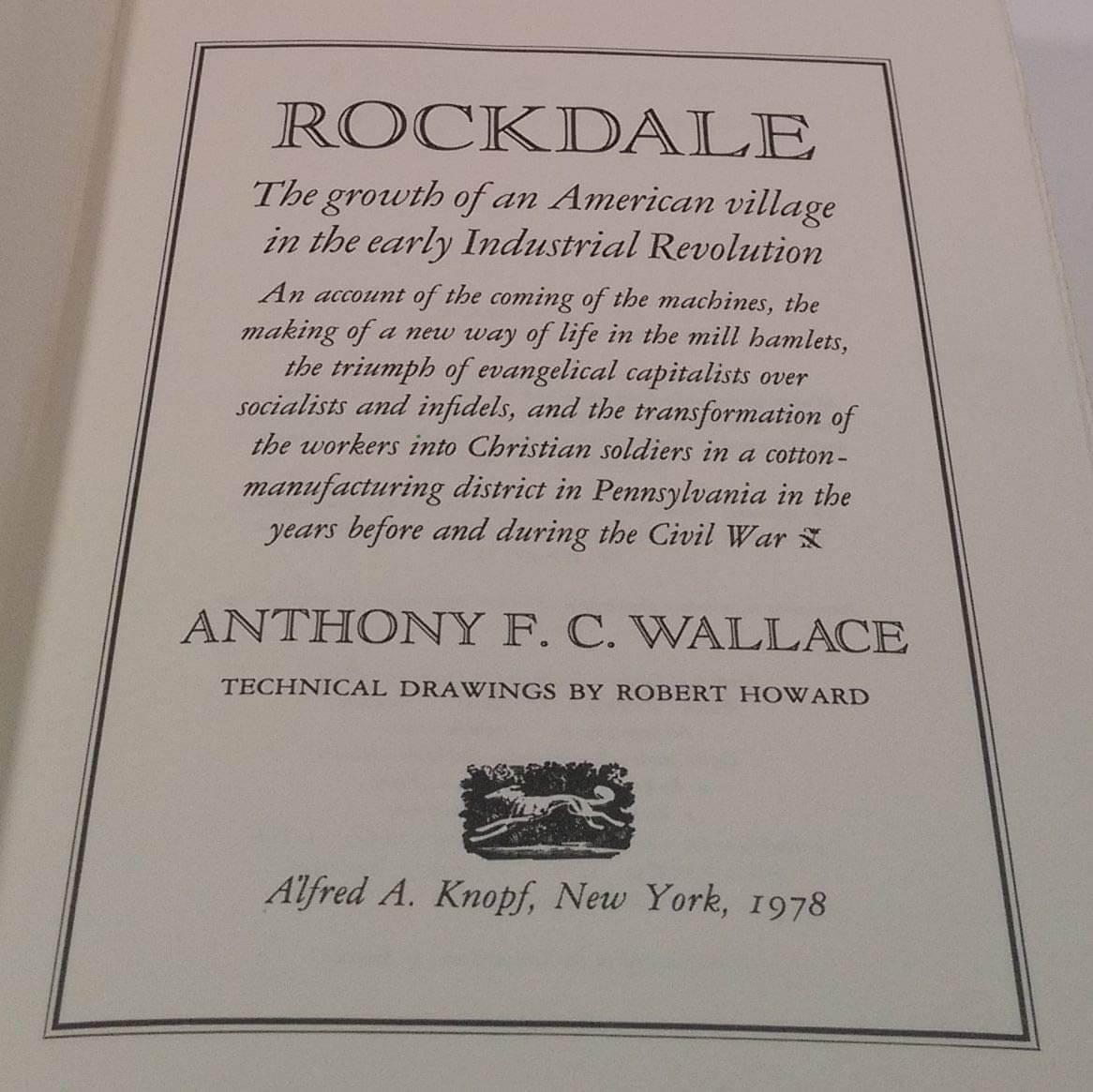 Rockdale: The growth of an American village in the early industrial revolution used book depot
