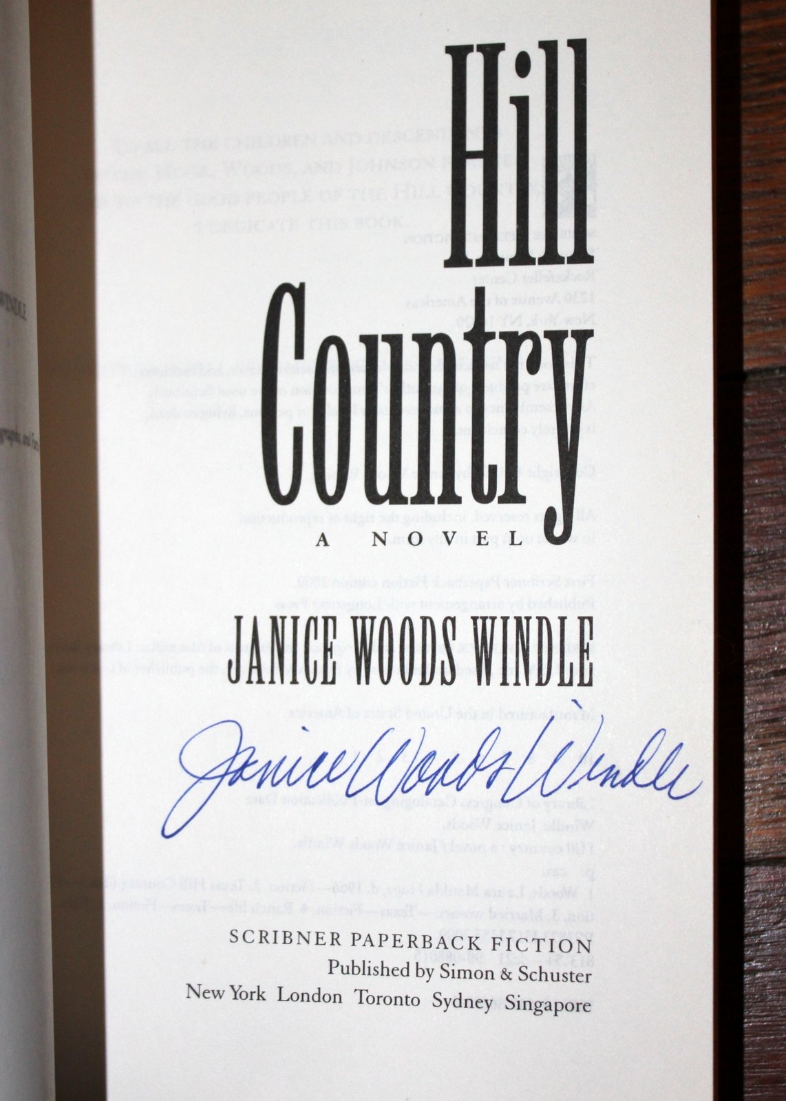 Hill Country: A Novel used book depot