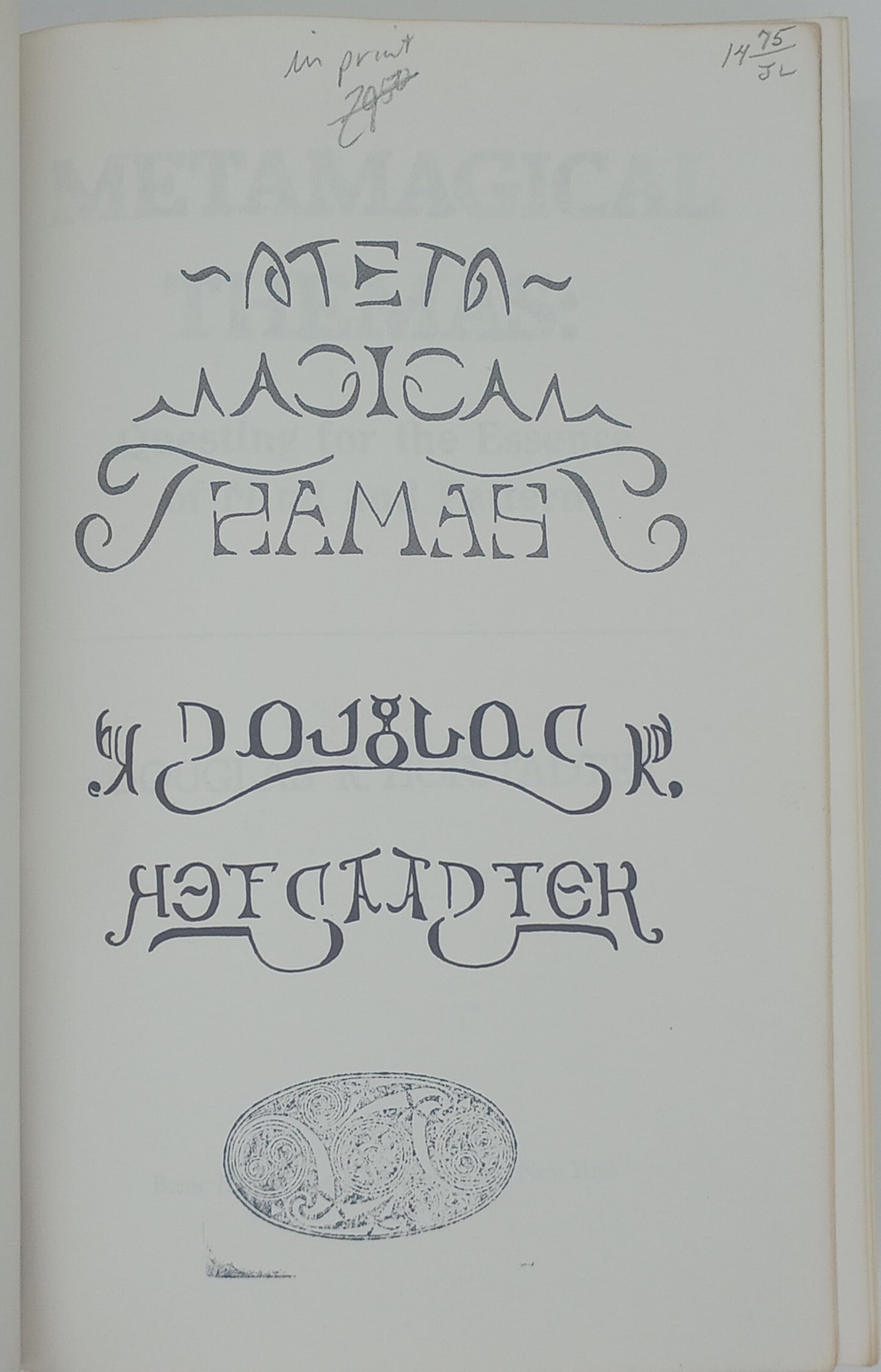 Metamagical Themas used book depot