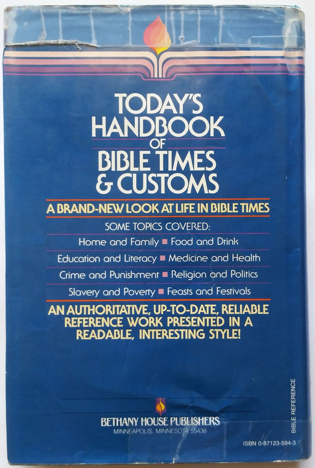 Today's Handbook of Bible Times and Customs used book depot