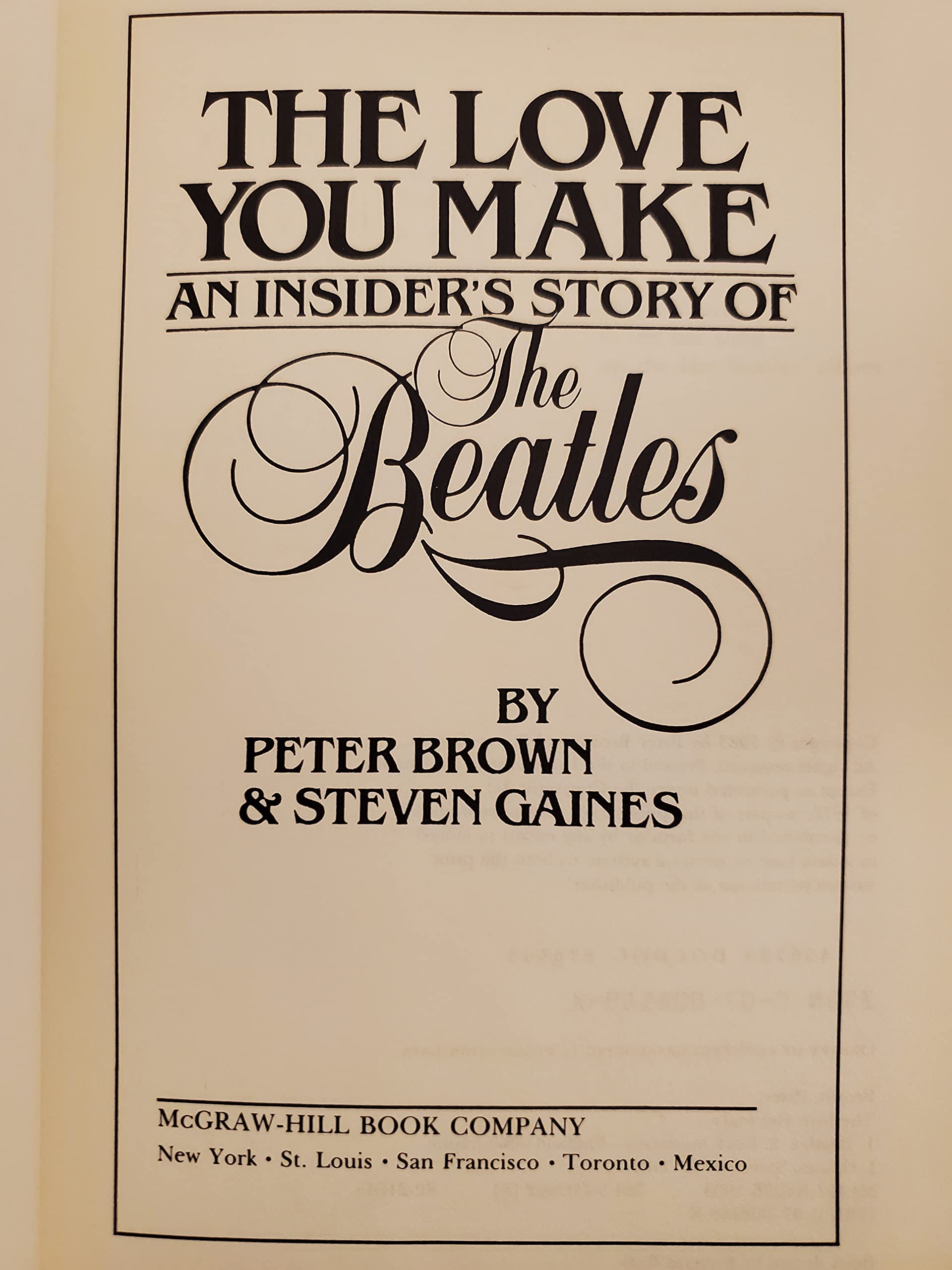 The Love You Make: An Insider's Story of the Beatles used book depot