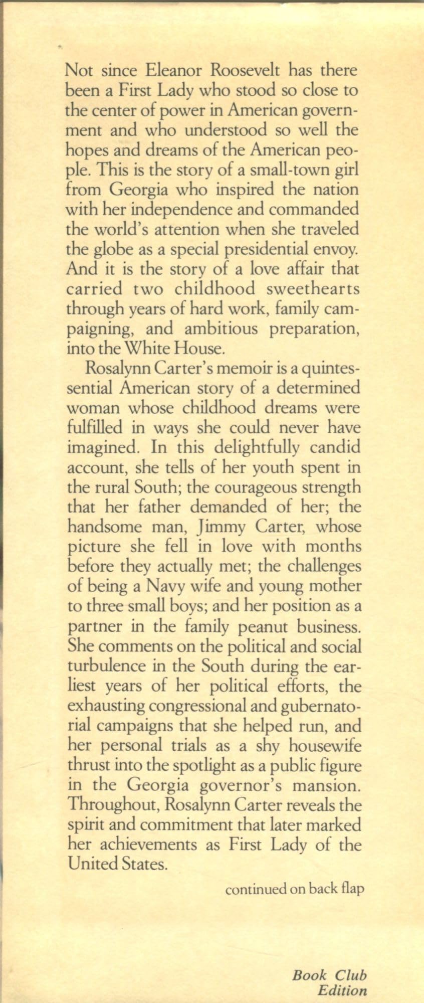First Lady from Plains used book depot