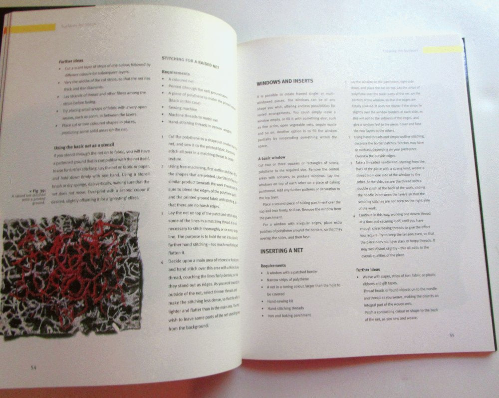 Surfaces for Stitch: Plastics, Films & Fabric used book depot