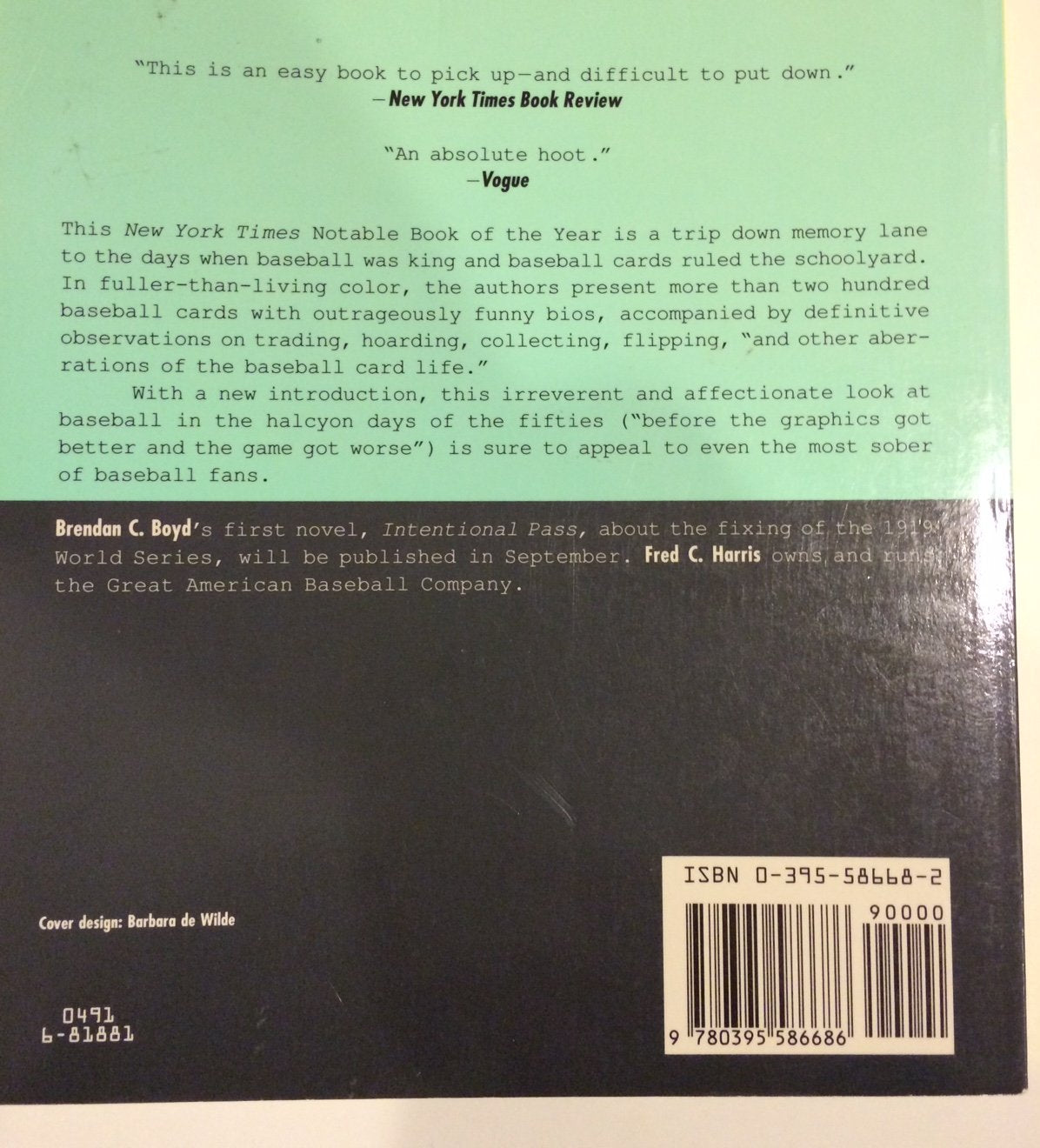 The Great American Baseball Card Flipping, Trading and Bubble Gum Book used book depot