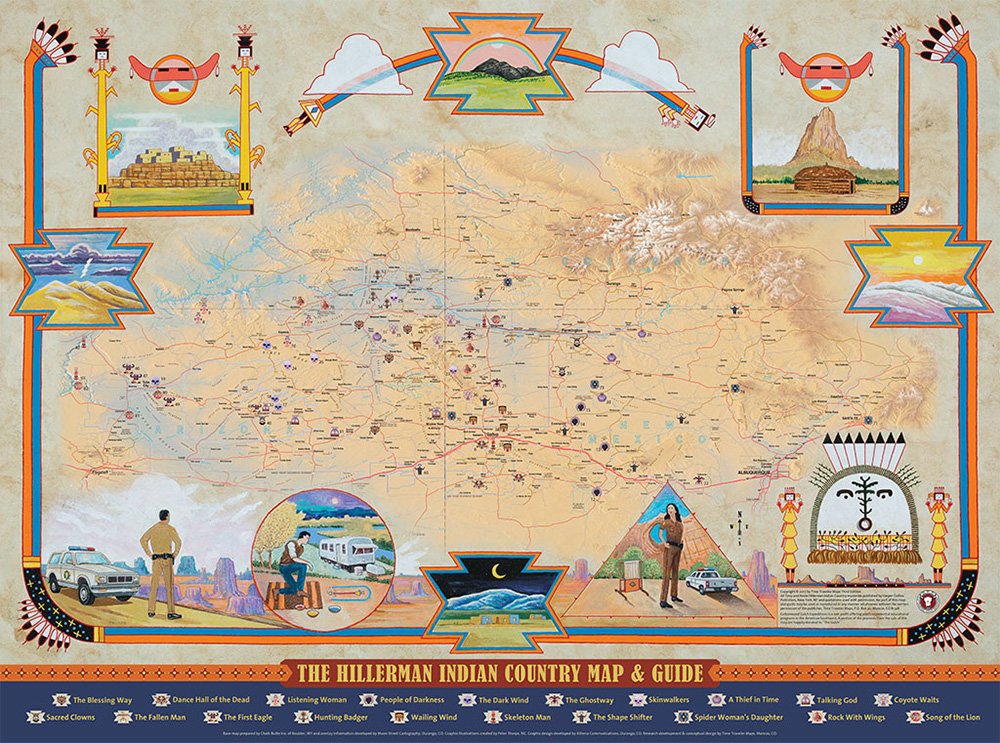 The Hillerman Indian Country Map And Guide used book depot
