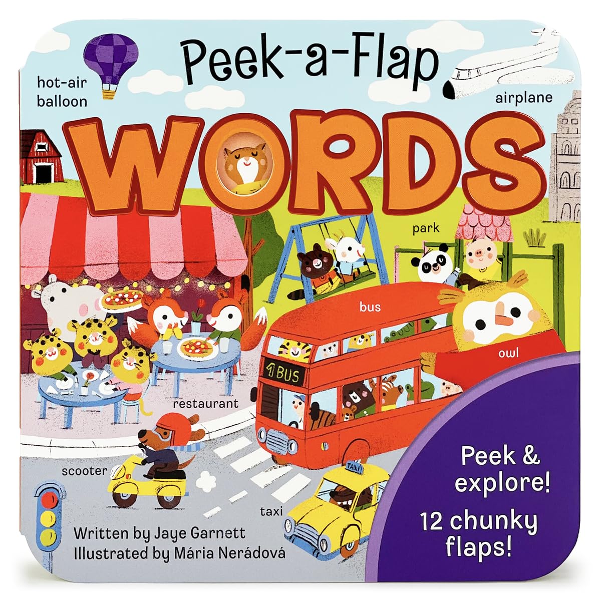 Peek-a-Flap Words Lift-a-Flap Board Book for Curious Minds and Little Learners; Ages 1-5 used book depot