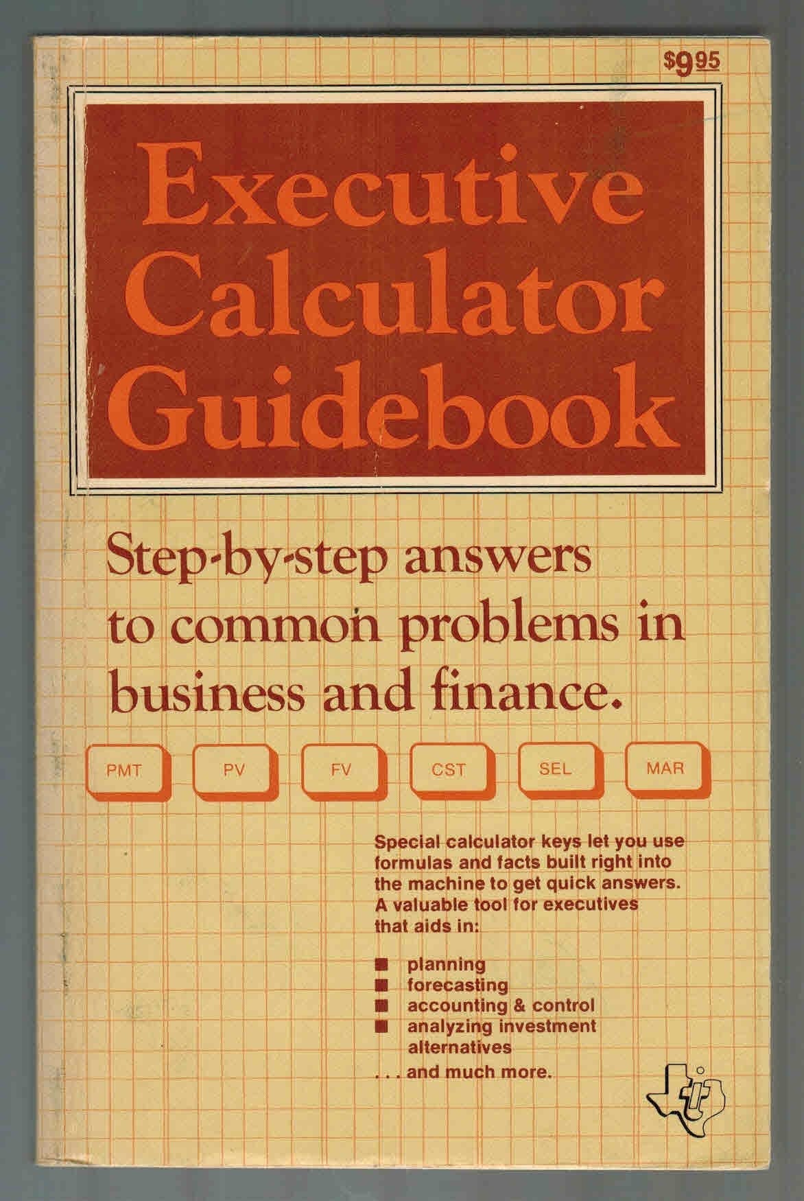 BA-II Executive Calculator Guidebook used book depot