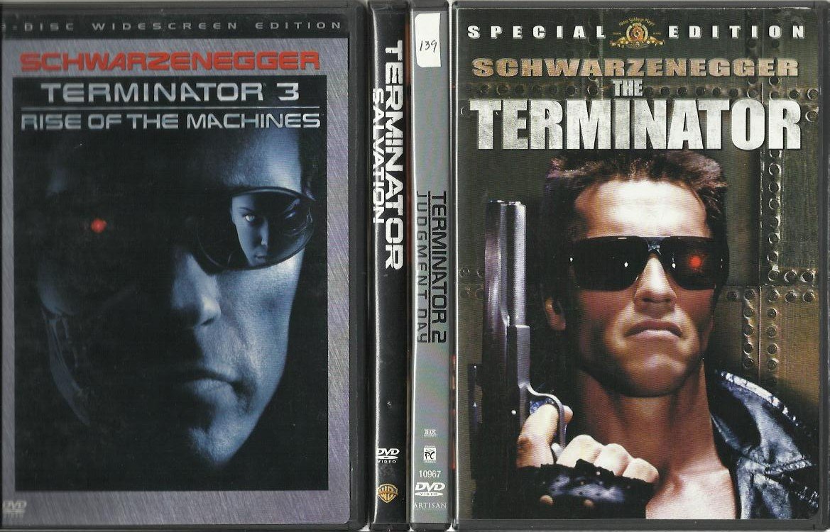 THE TERMINATOR DVD BOX SET! ALL 4 MOVIES ON DVD! used book depot