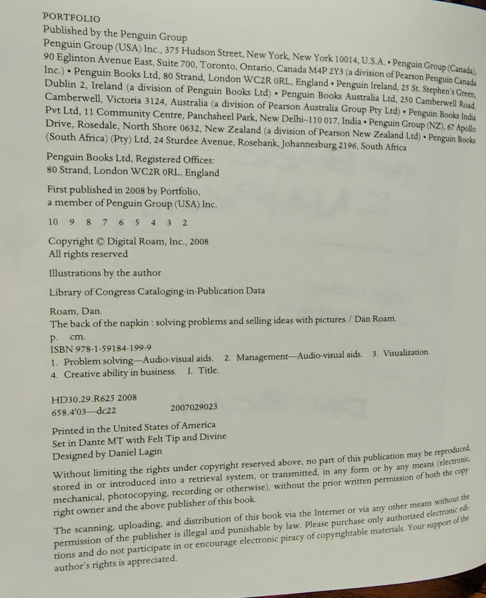 The Back of the Napkin: Solving Problems and Selling Ideas with Pictures used book depot