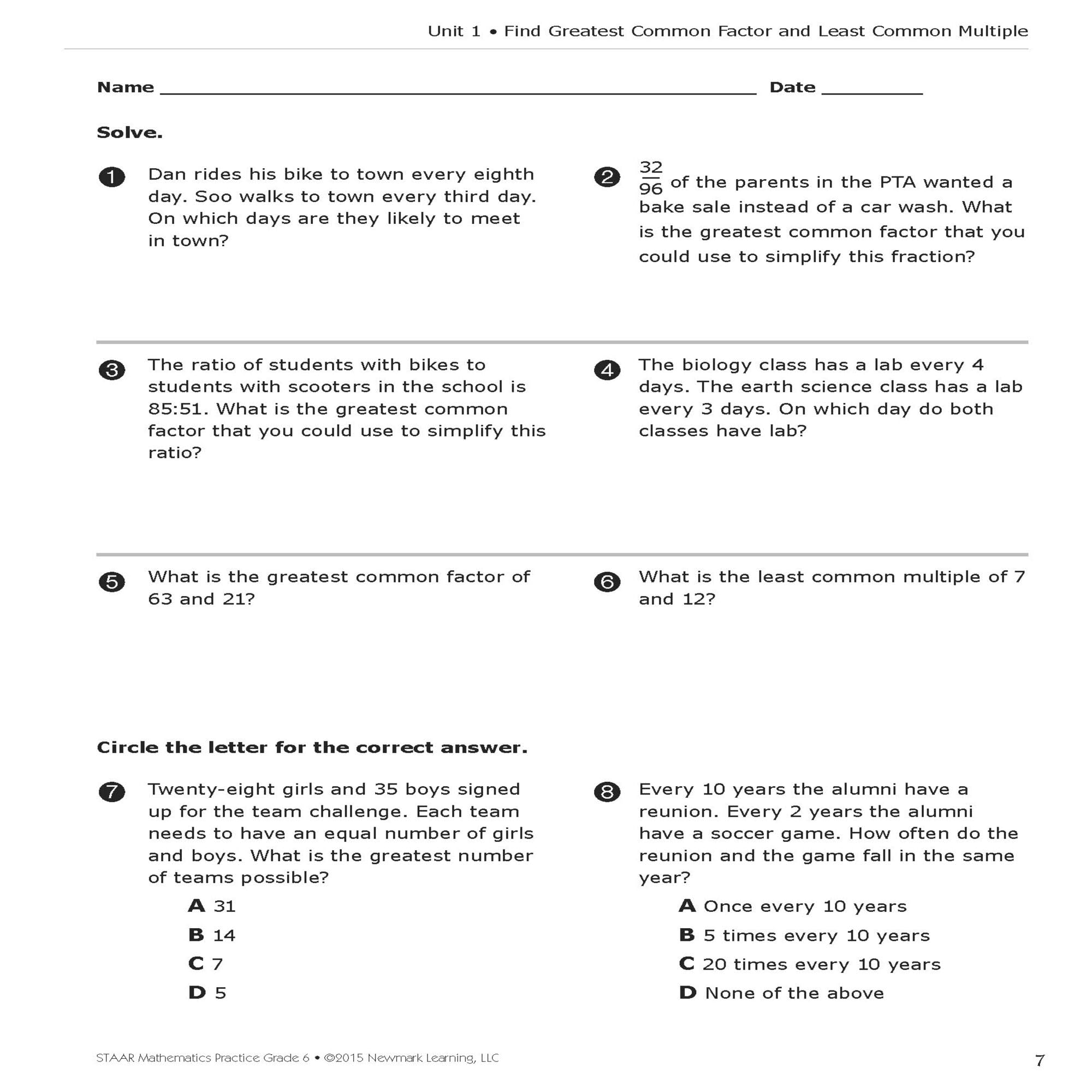 STAAR Mathematics Practice I For Children in Grade 6 I All-Inclusive Workbook for STAAR Prep I Mini-Lessons, Practice Pages, Assessments, & Practice Tests used book depot