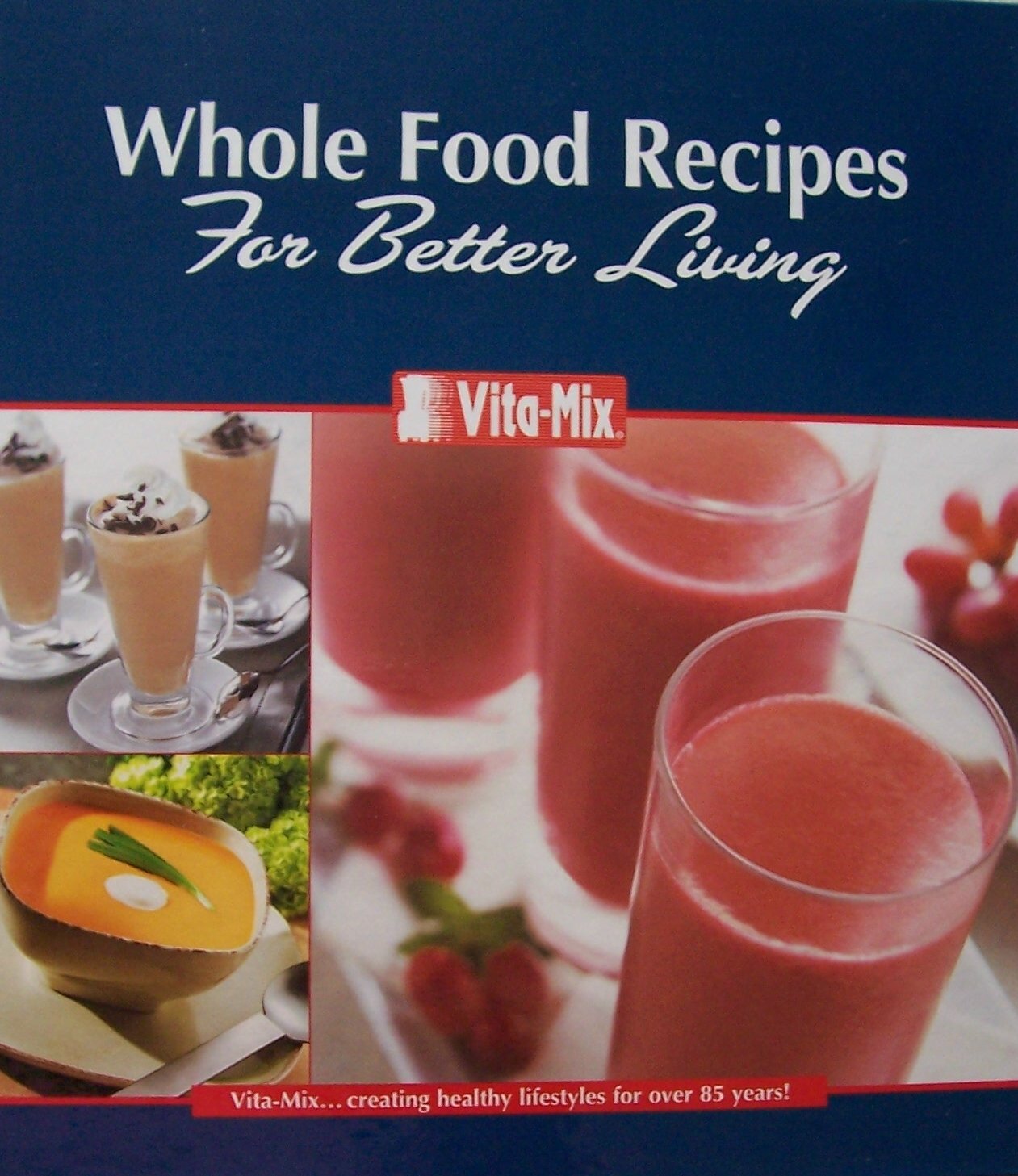 VITA-MIX Whole Food Recipes For Better Living [ringed binder complete with Vita-Mix owner's manual] (divided sections for appetizers, beverages, soups, sauces, fondues, salad dressings, syrup used book depot
