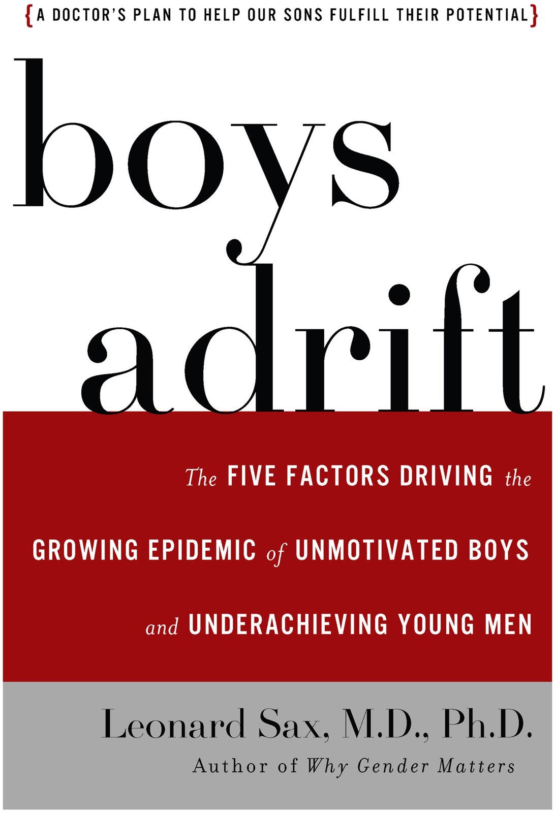 Boys Adrift: The Five Factors Driving the Growing Epidemic of Unmotivated Boys and Underachieving Young Men used book depot