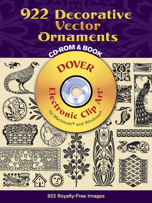 922 Decorative Vector Ornaments CDROM and Book Dover Electronic Clip Art Carol Belanger Grafton