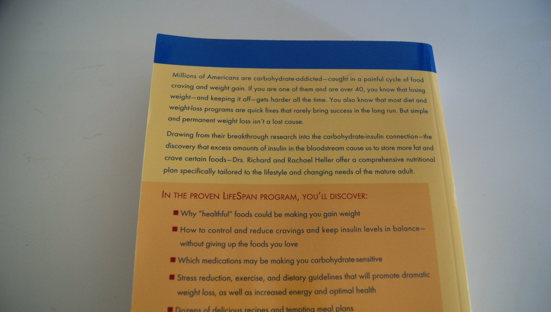 The Carbohydrate Addict's Lifespan Program: Personalized Plan for bcmg Slim Fit Healthy your 40s 50s 60s Beyond used book depot