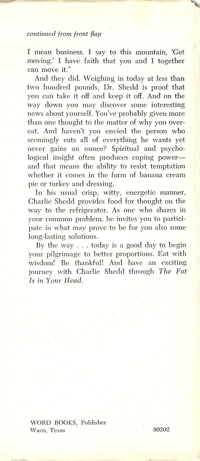 The Fat Is in Your Head used book depot